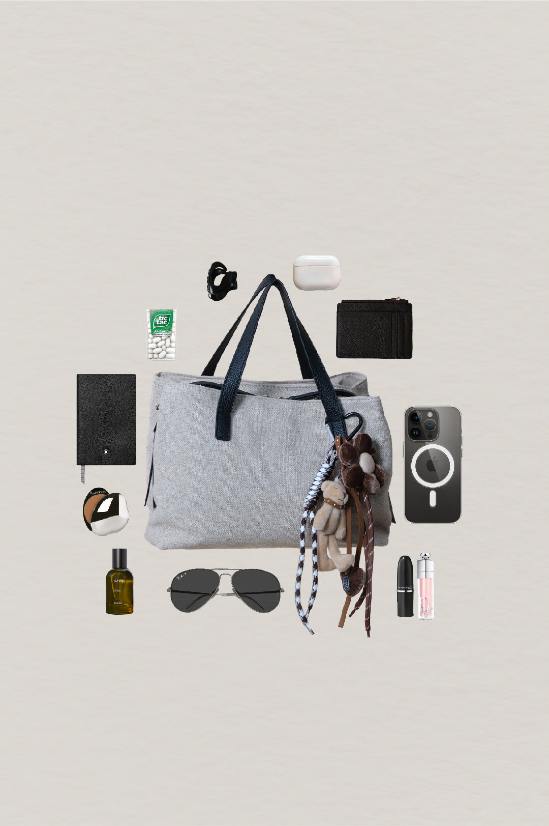 Aura minimalist Satchel (With Charm)