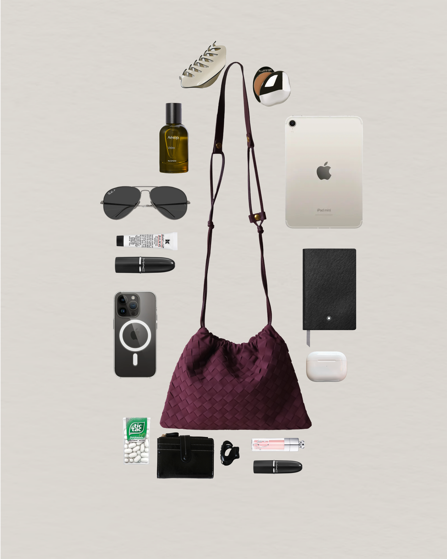 Artisan Cloud Satchel - Bordeaux Red