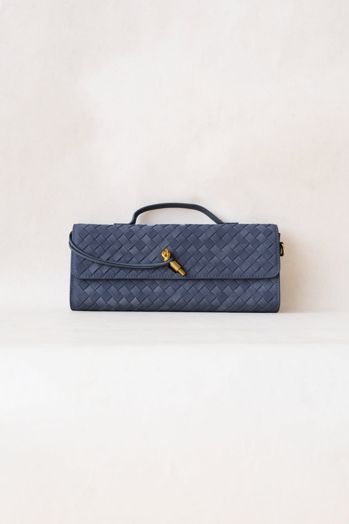 Artisan Crafted Flap Bag - Warm Grey