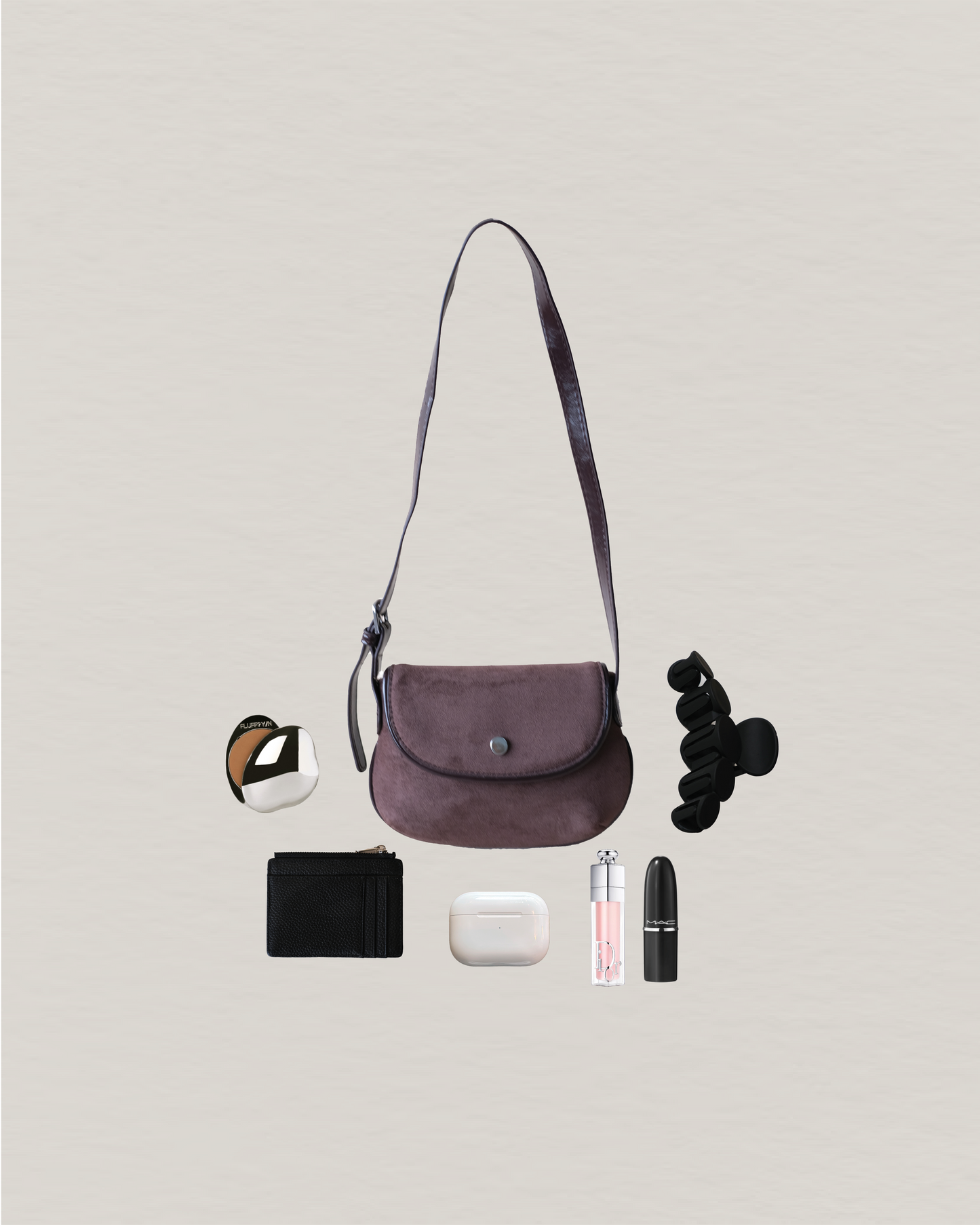 Classic Saddle Underarm Bag - Coffee