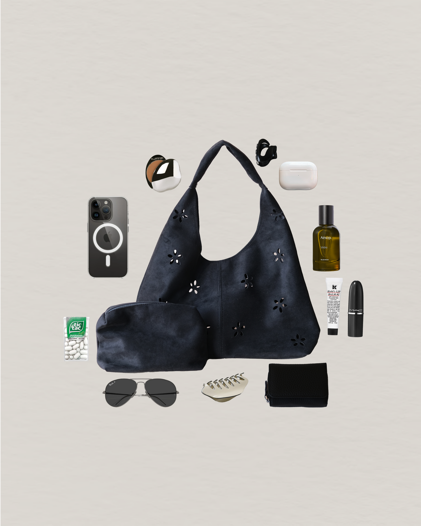 Chic Minimalist Shoulder Tote - Classic Black