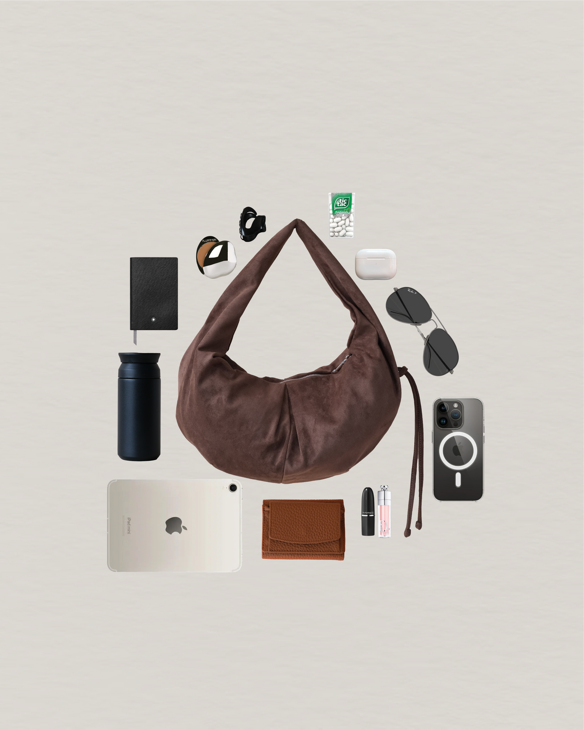 The Signature Crescent Bag - Coffee