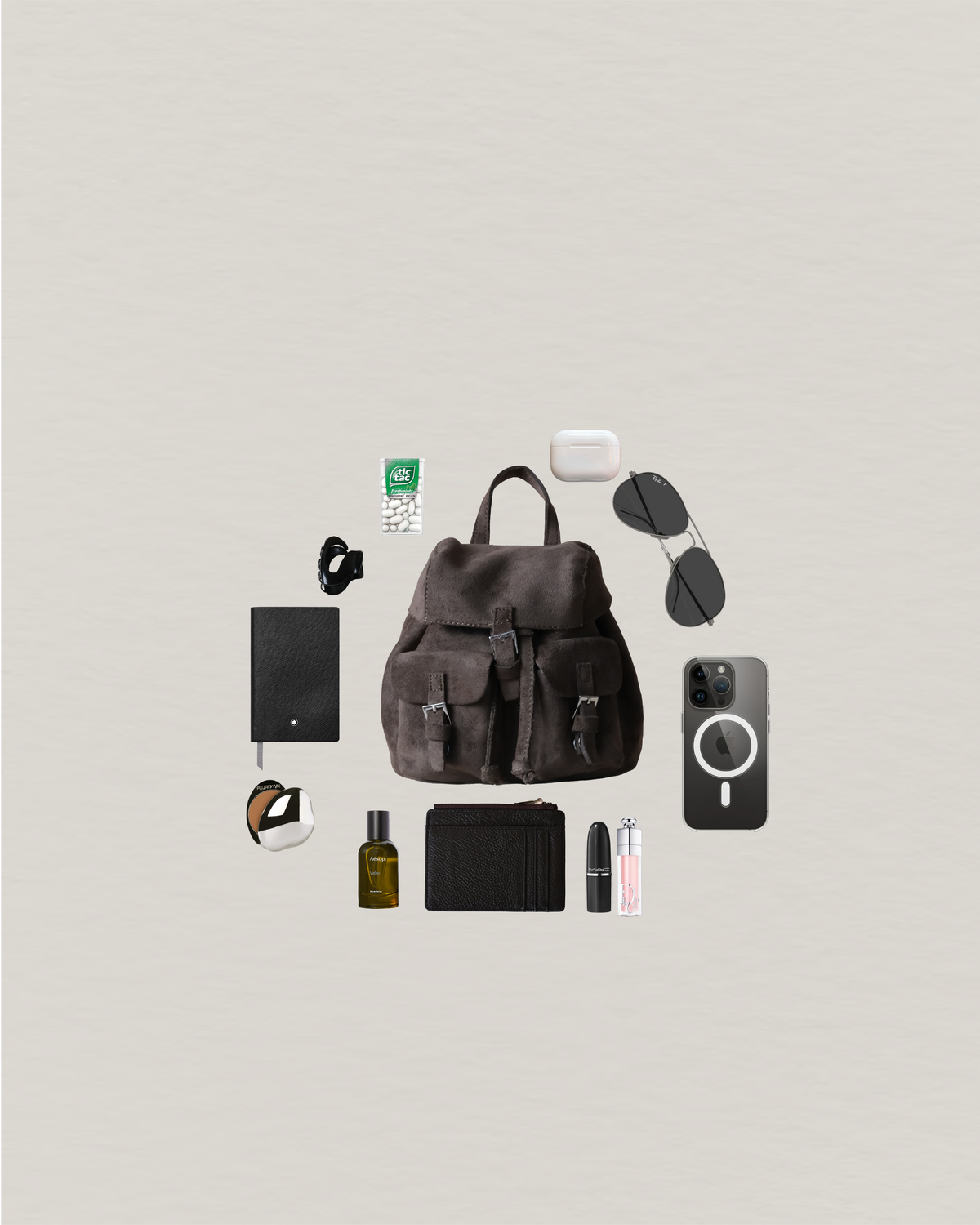 Camille Petite Backpack - Moss Green