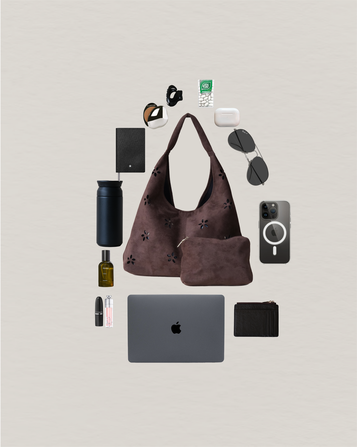 Chic Minimalist Shoulder Tote - Coffee