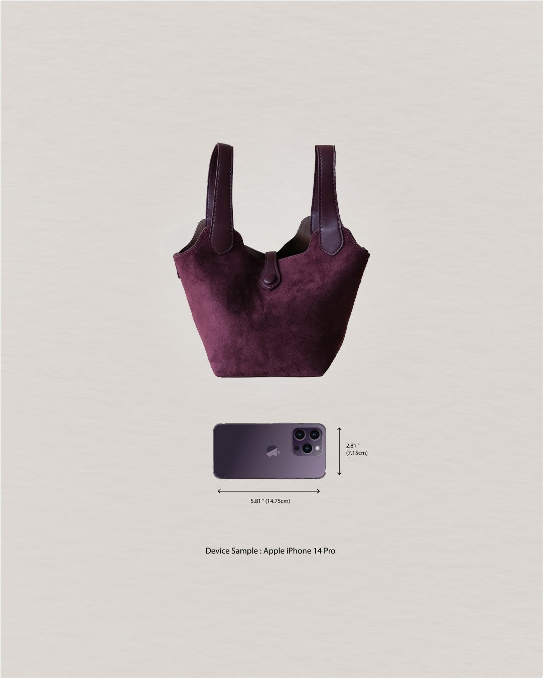 Époque Bucket Bag - Reddish Purple