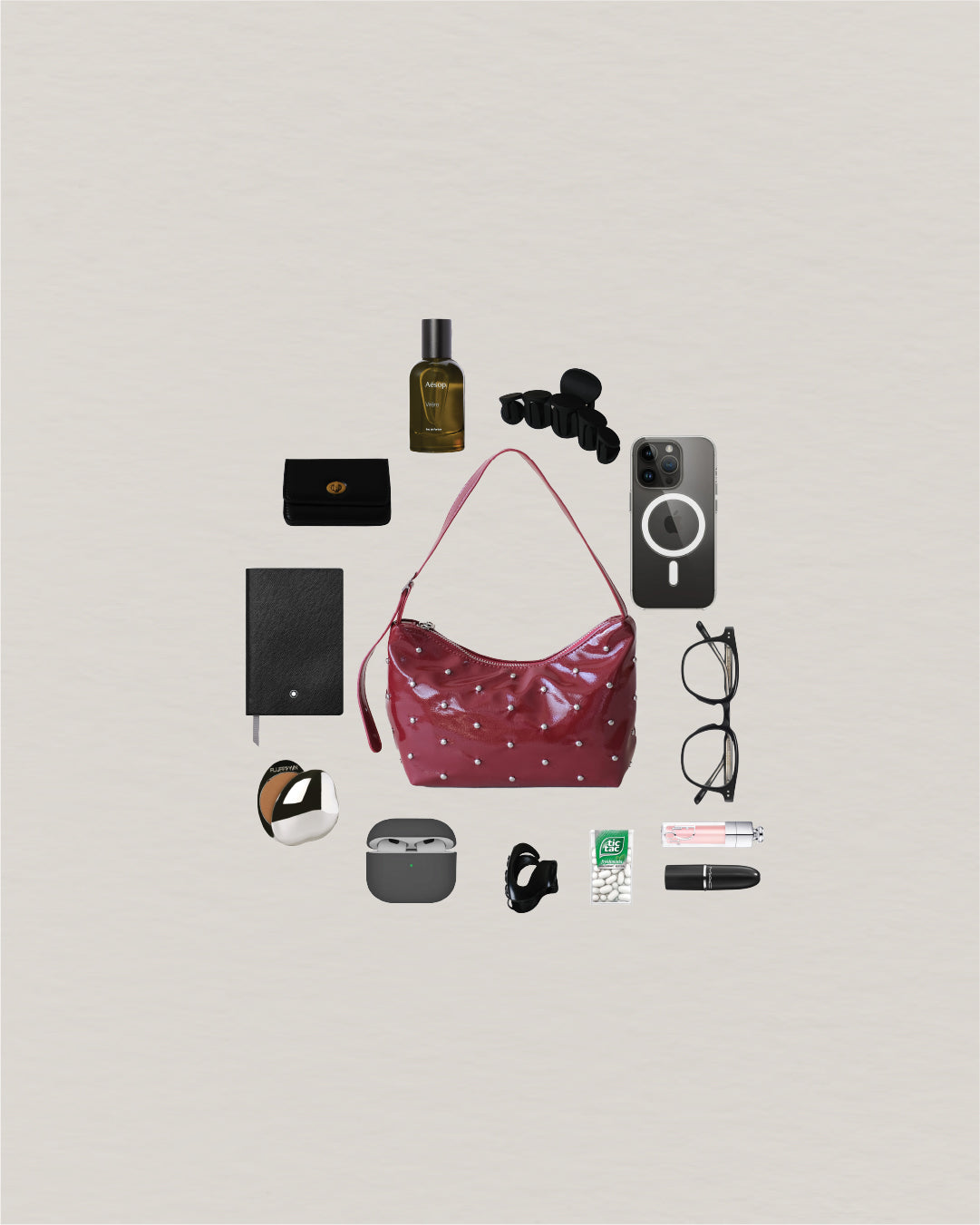 Amara Shine Bag - Red