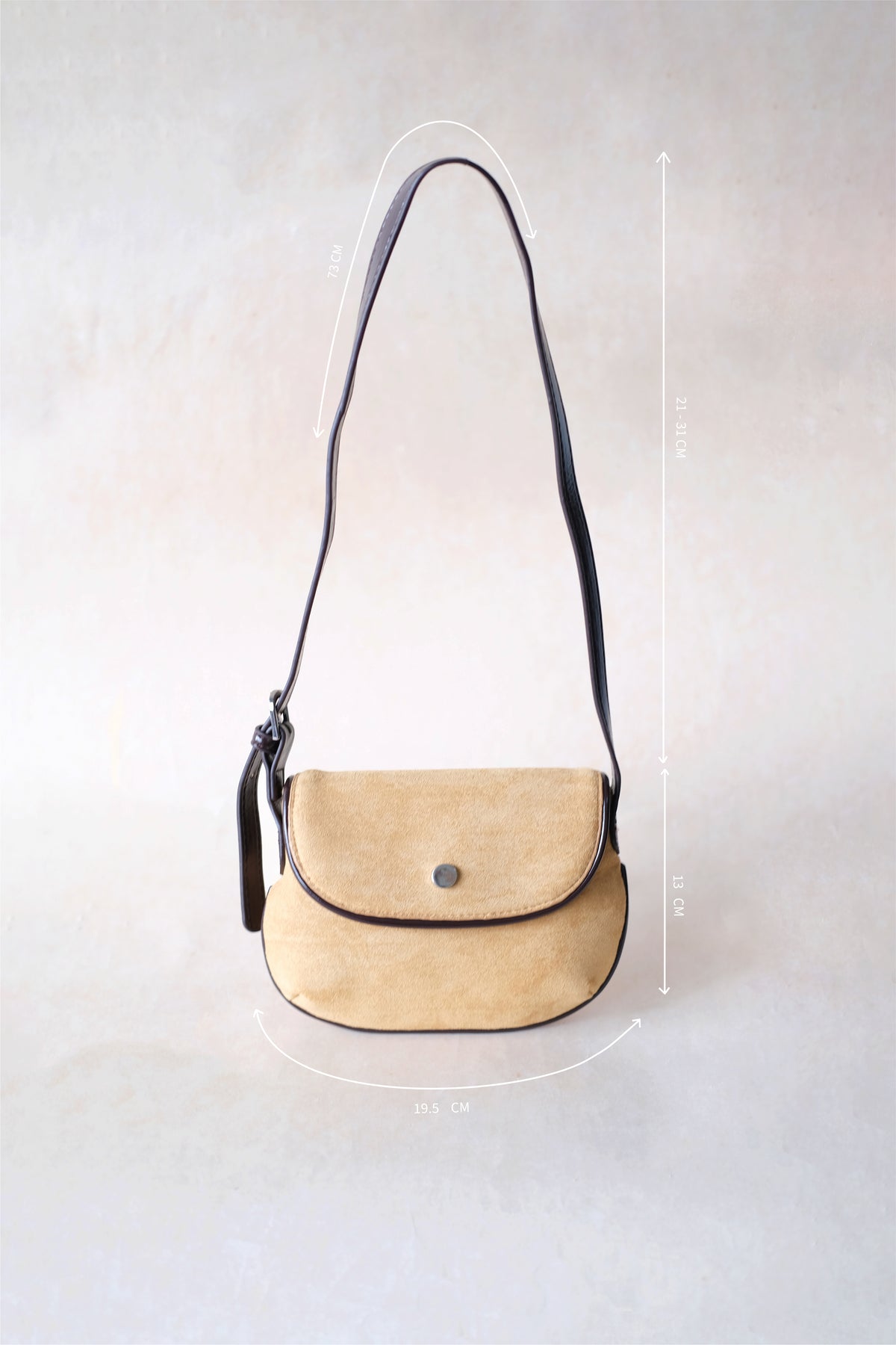 Classic Saddle Underarm Bag - Almond