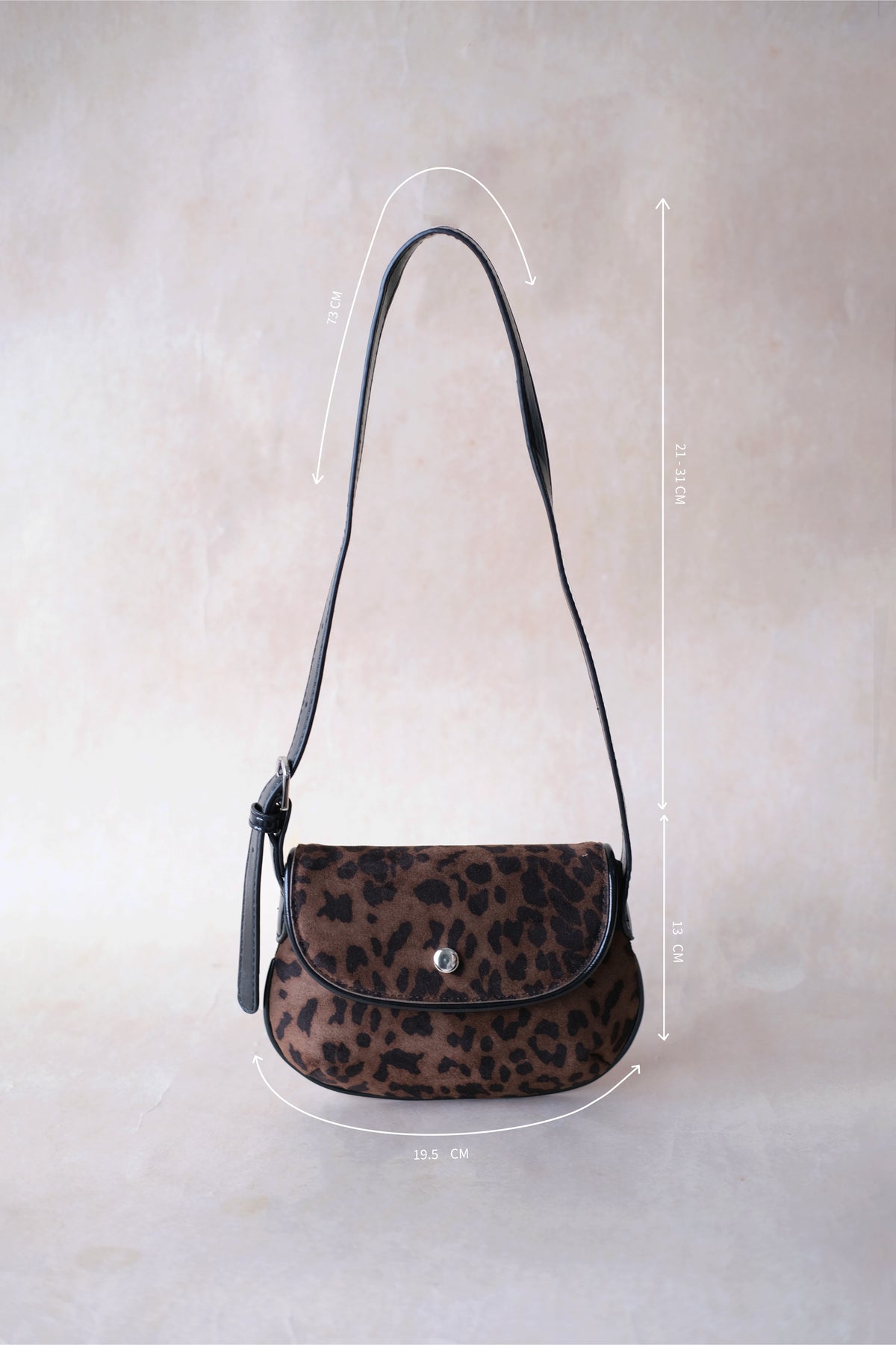 Classic Saddle Underarm Bag - Coffee Leopard
