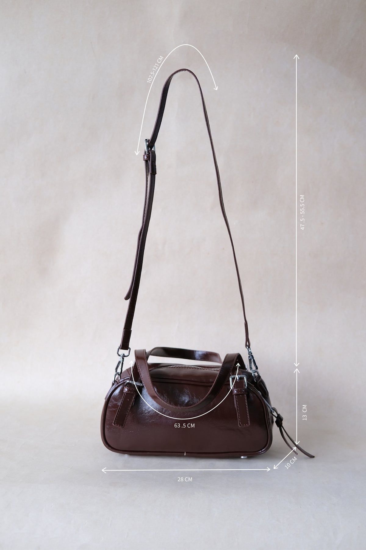 Vintage Baguette Shoulder Bag - Coffee