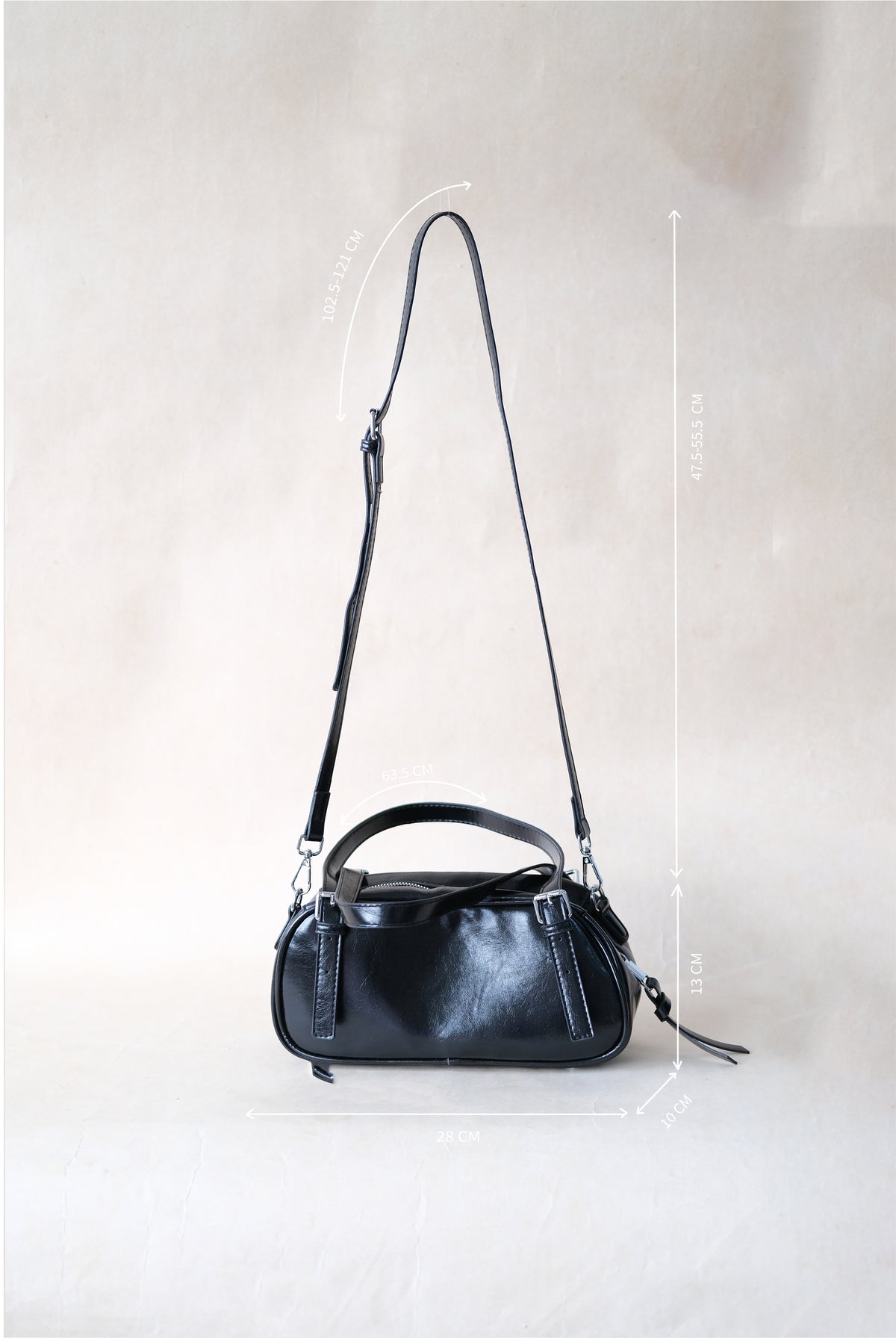 Vintage Baguette Shoulder Bag - Classic Black