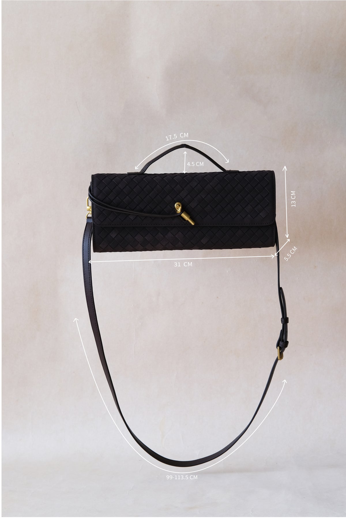 Artisan Crafted Flap Bag - Dark Chocolate