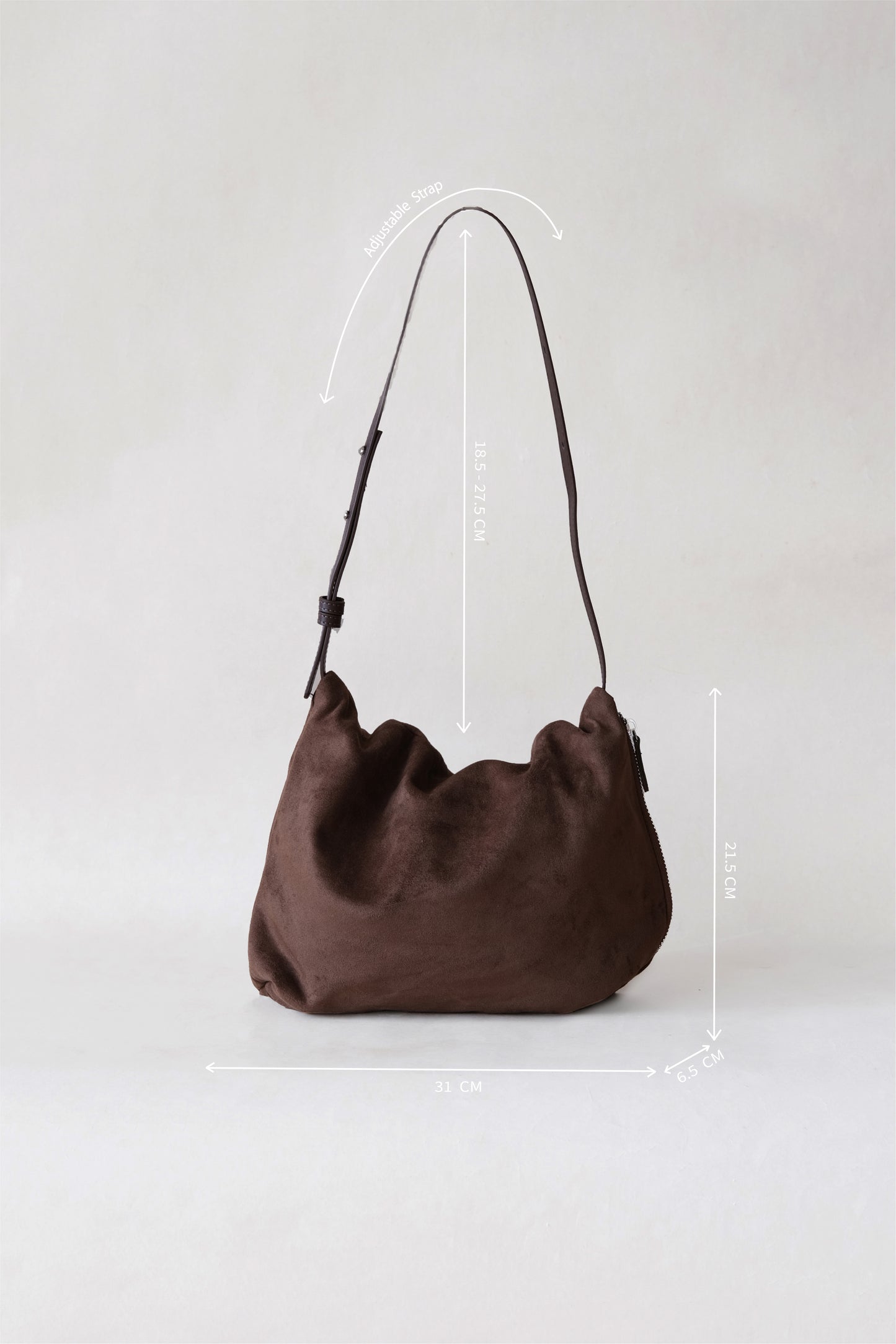 Classic Ruched Bag - Coffee
