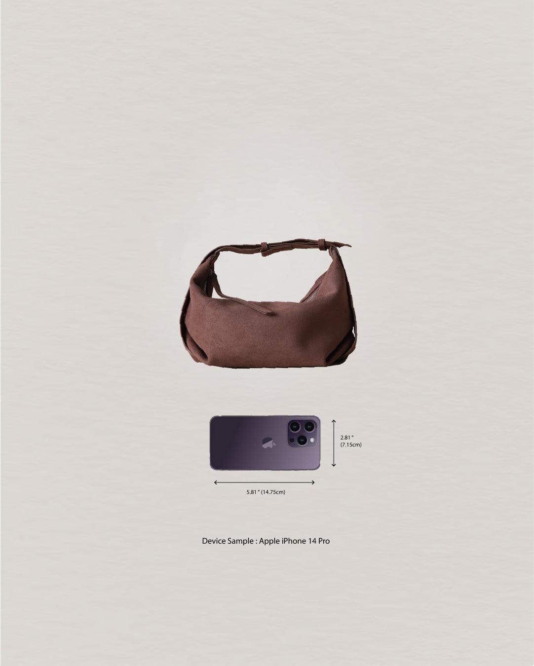 French Retro Lunch Box Bag - Matte Brown