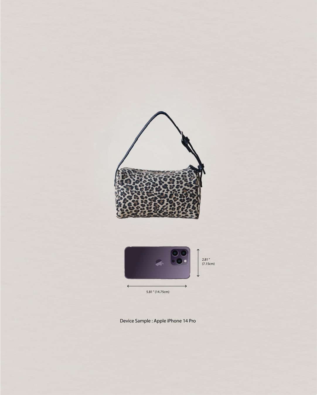 Matte Lumi Mini - Beige Leopard Print