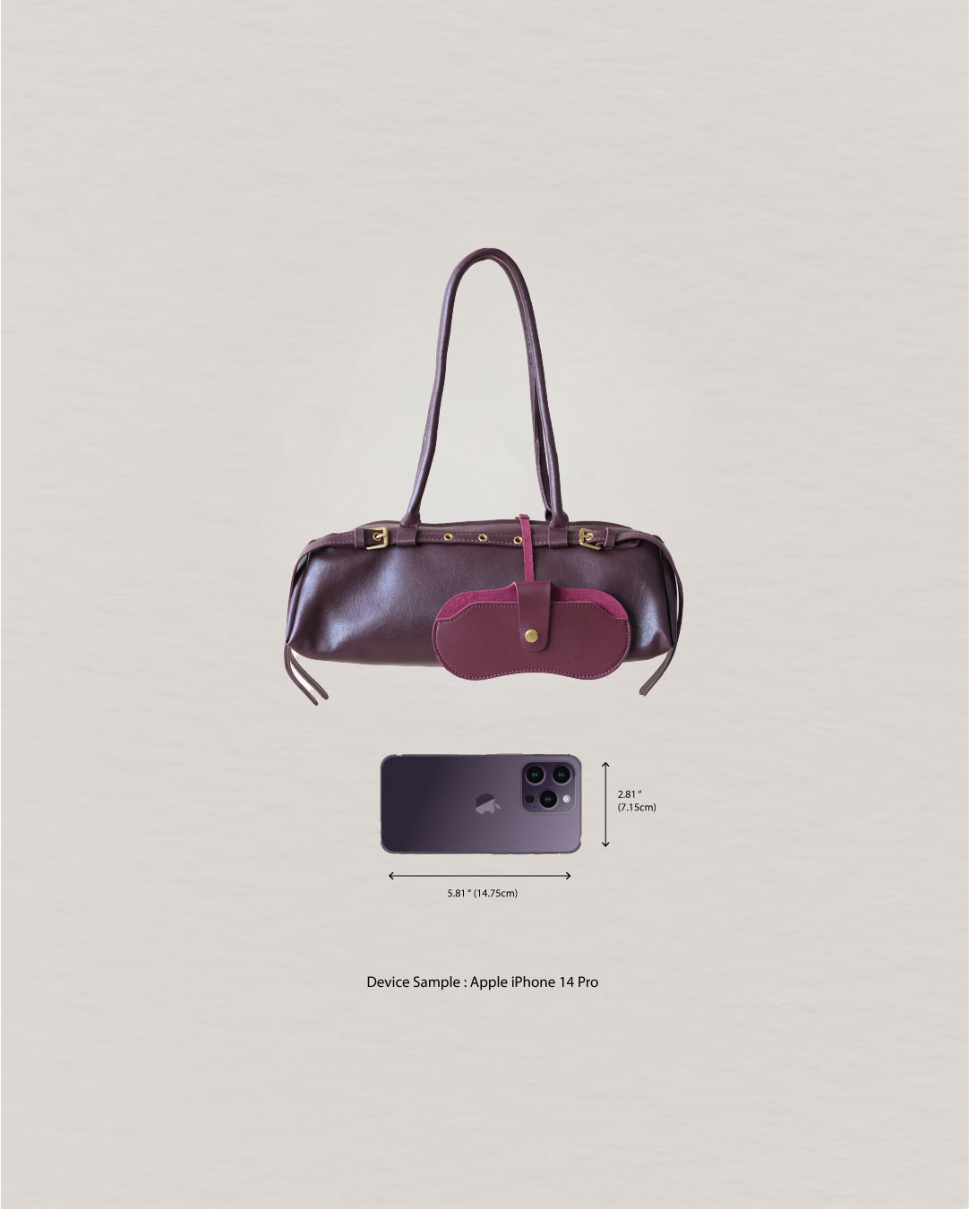 Aurora Classic Dome Bag - Wine Red