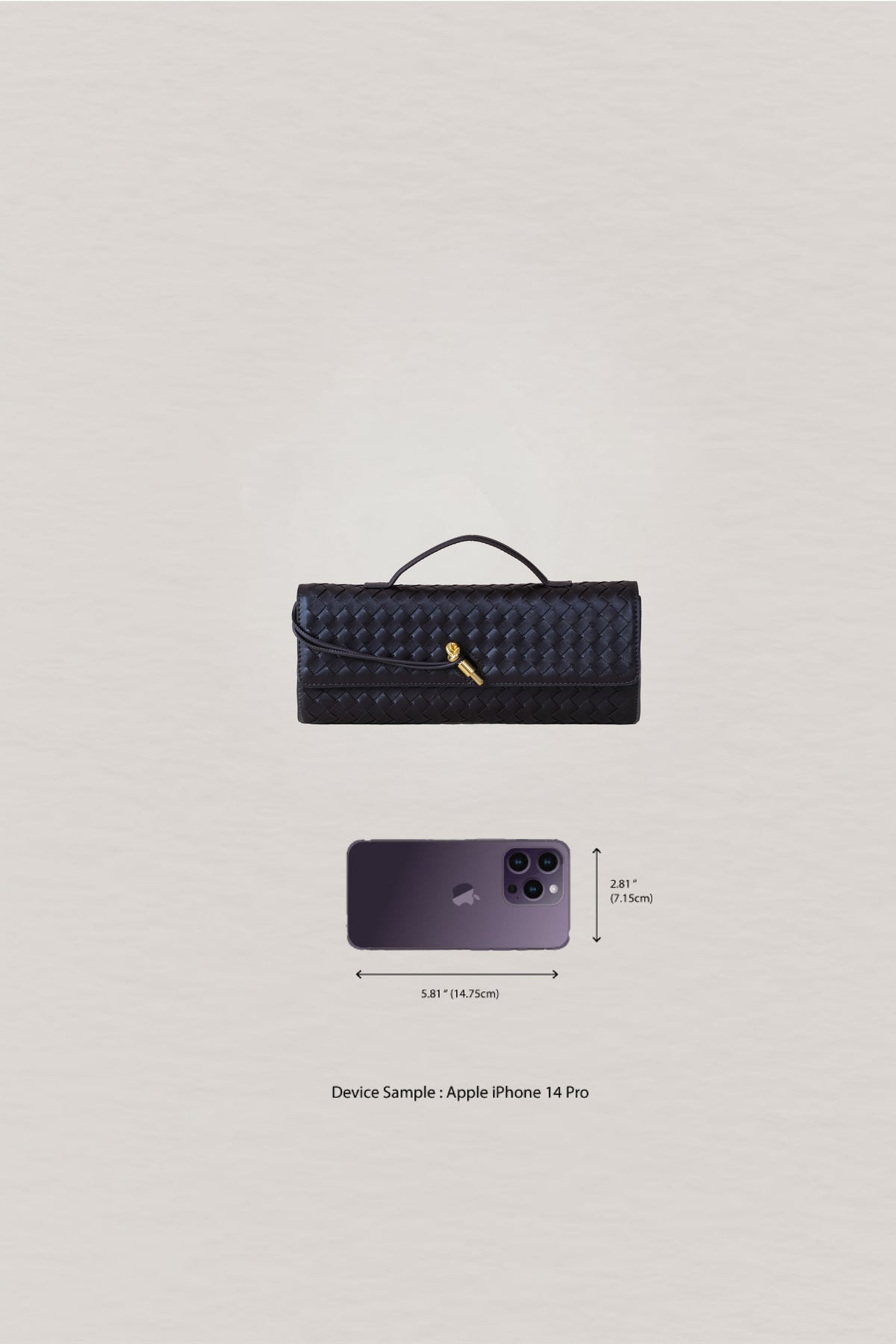 Artisan Crafted Flap Bag - Black Currant