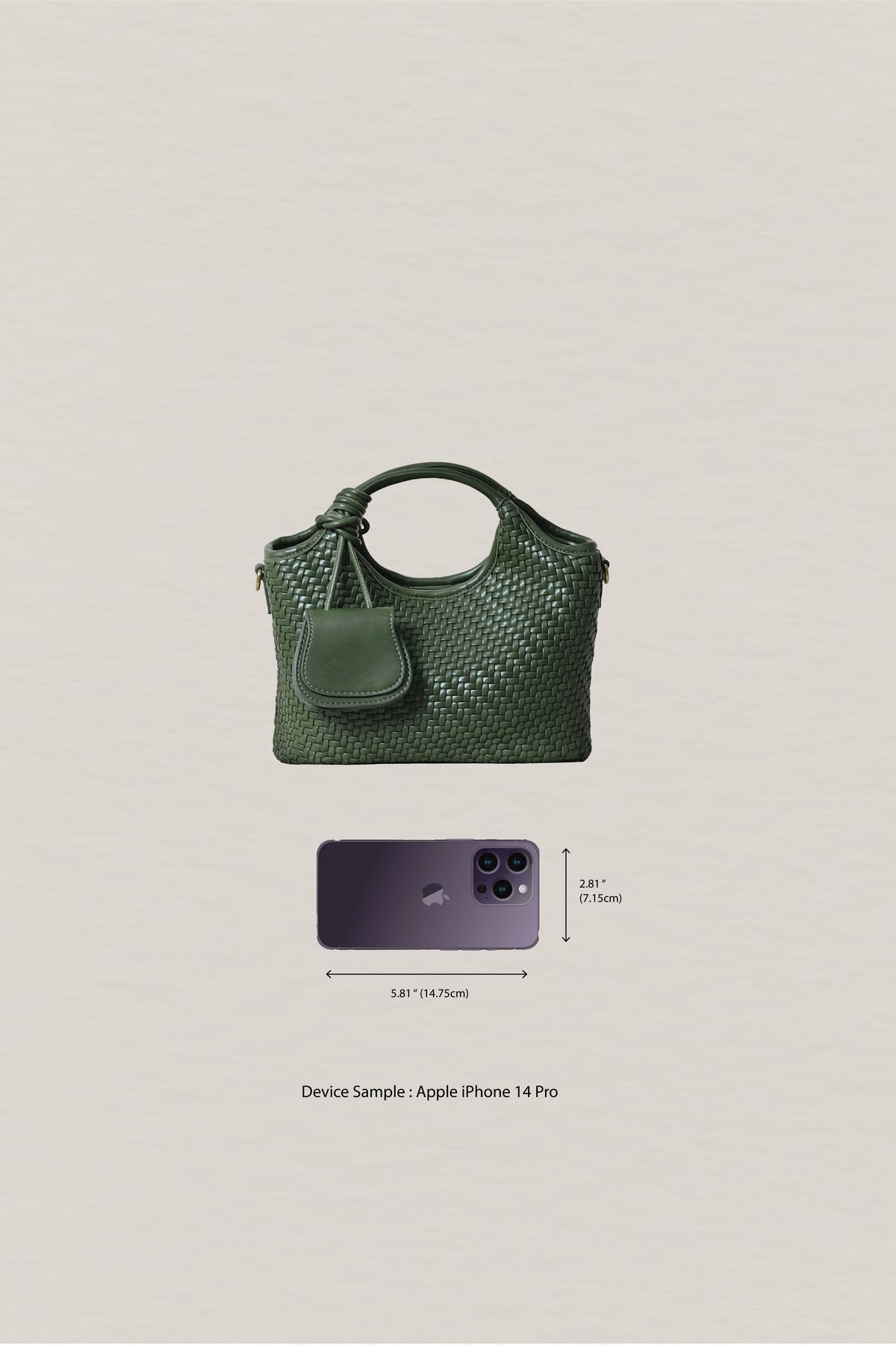 Artisan Sophia Basket Bag - Jade Green