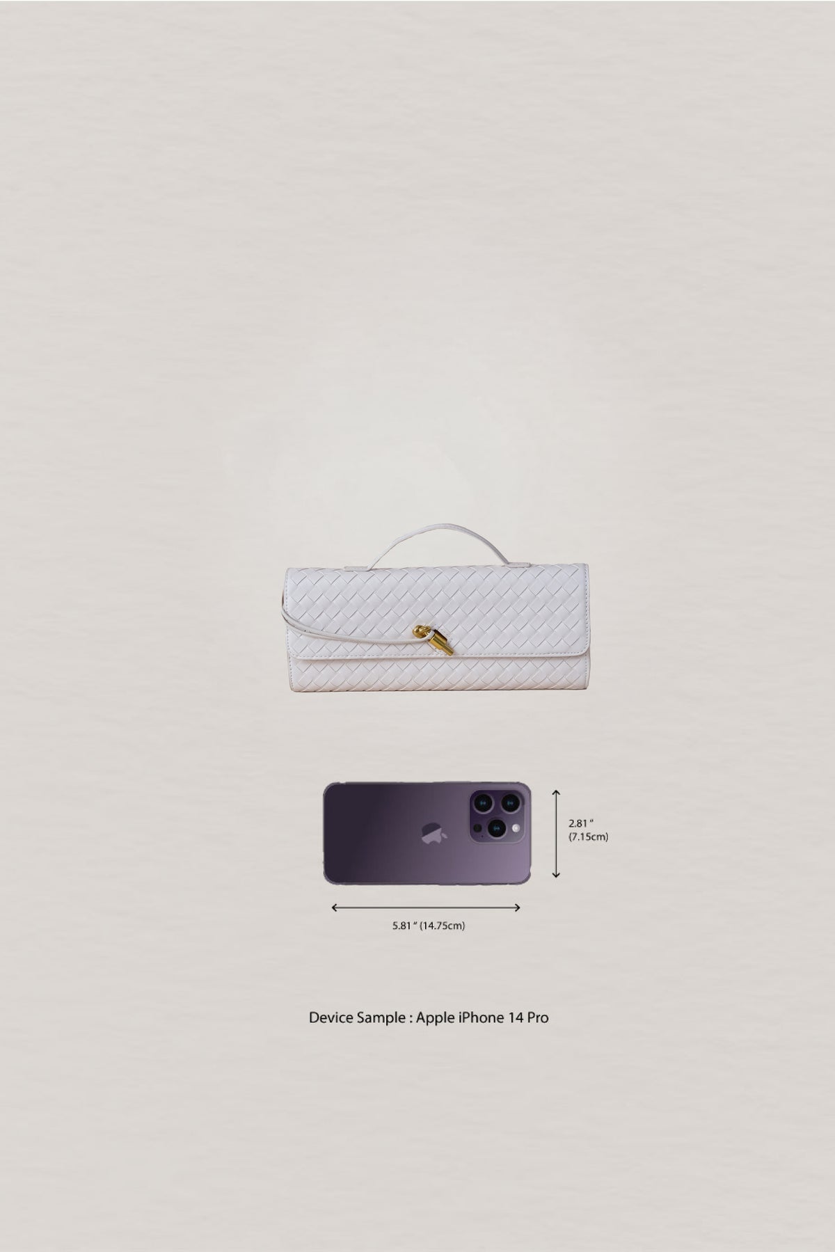 Artisan Crafted Flap Bag - Cream White