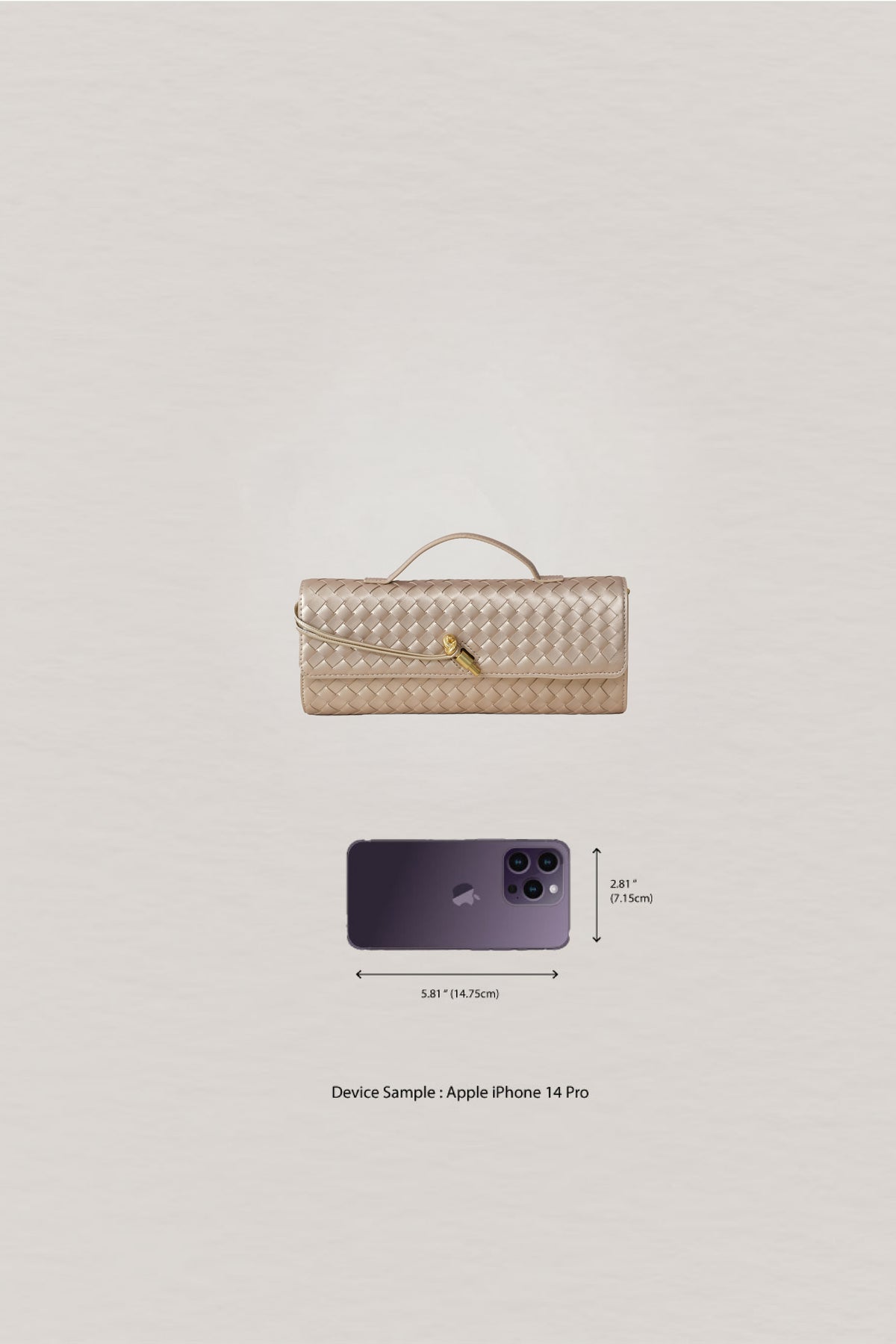 Artisan Crafted Flap Bag - Gold