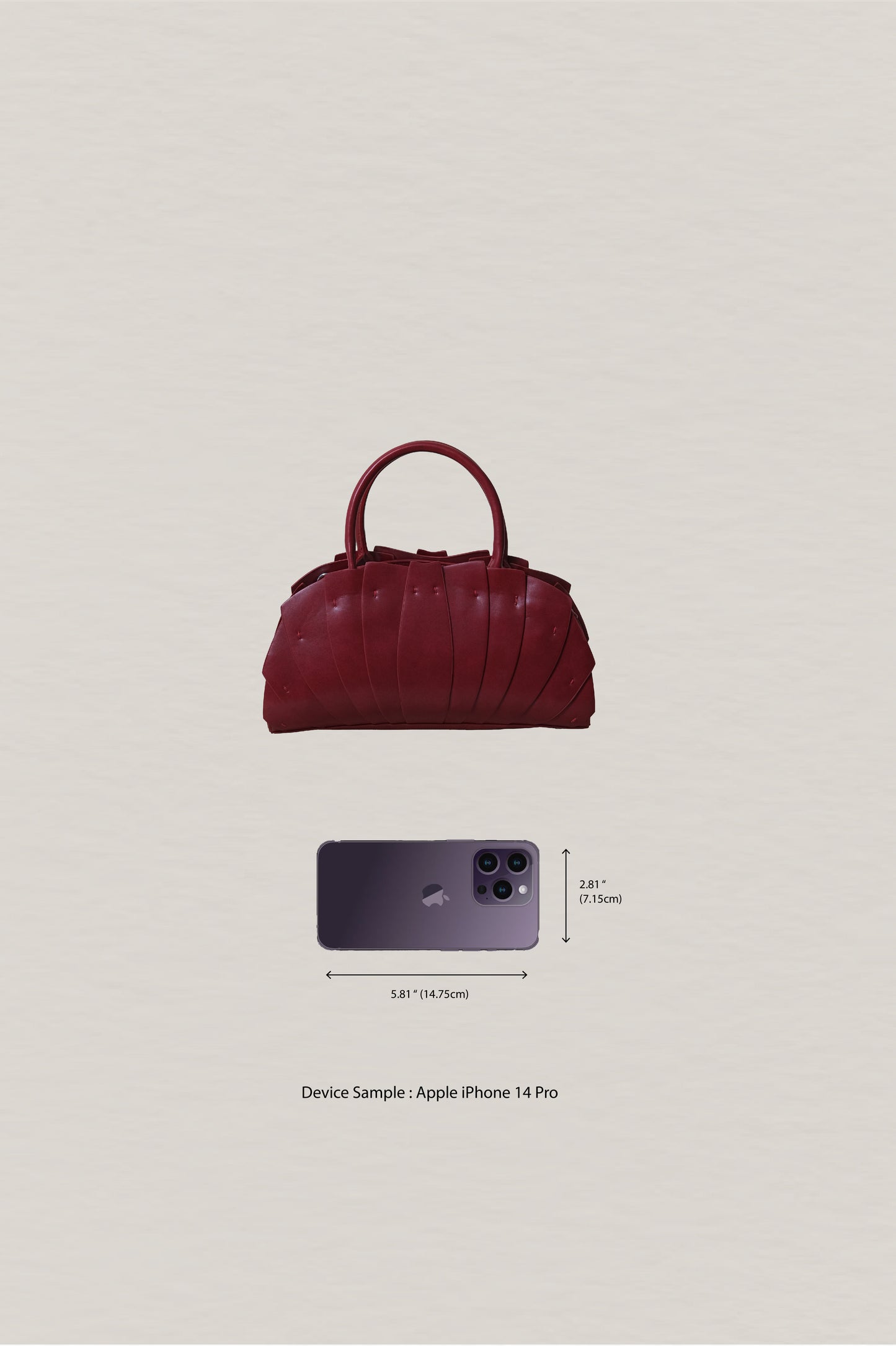 Artisan Lotus Grace Bag - Wine Red