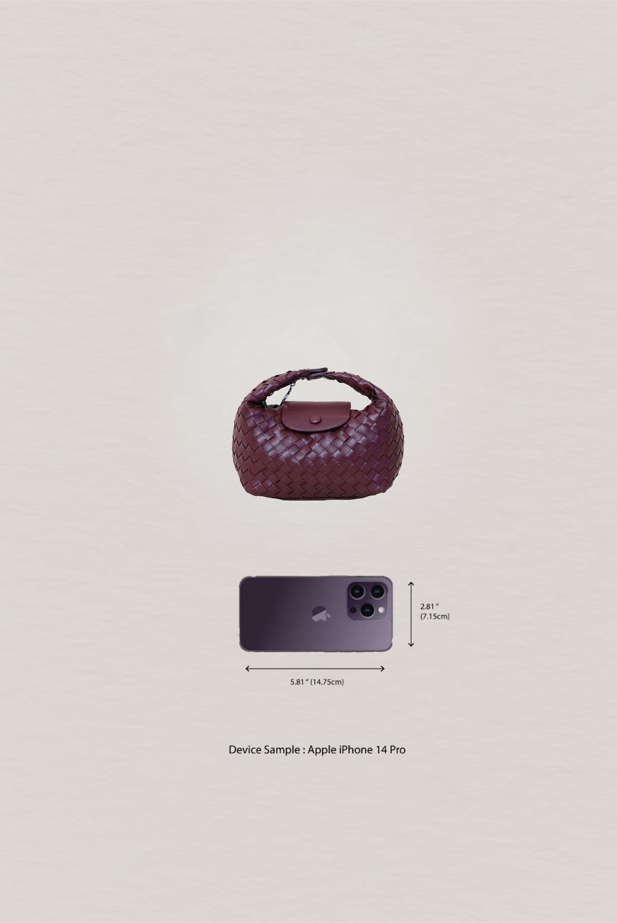 Artisan Aurelia Crescent Bag - Shinny Wine Red