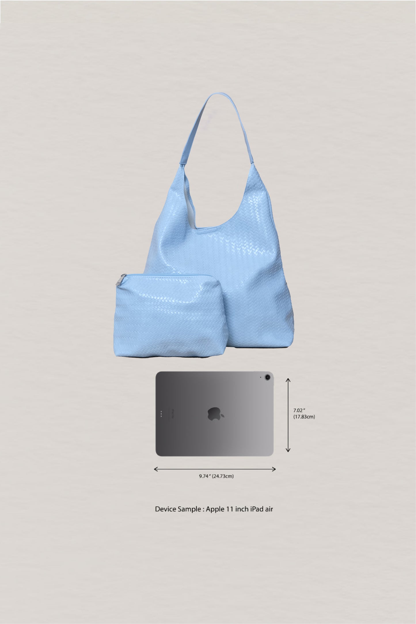 The Pure Elegance Tote - Baby Blue