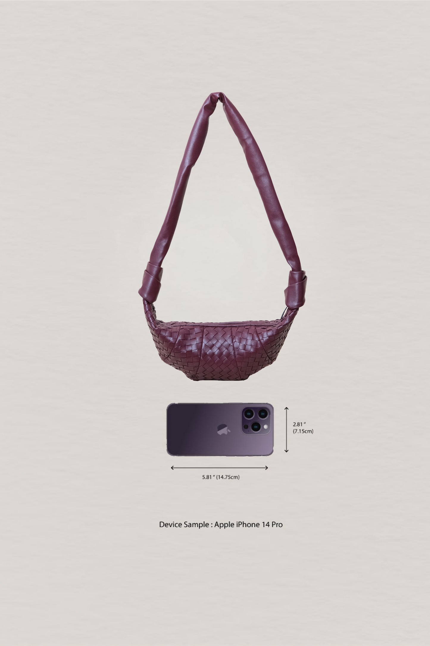 Artisan Classic Crescent Bag - Wine Red