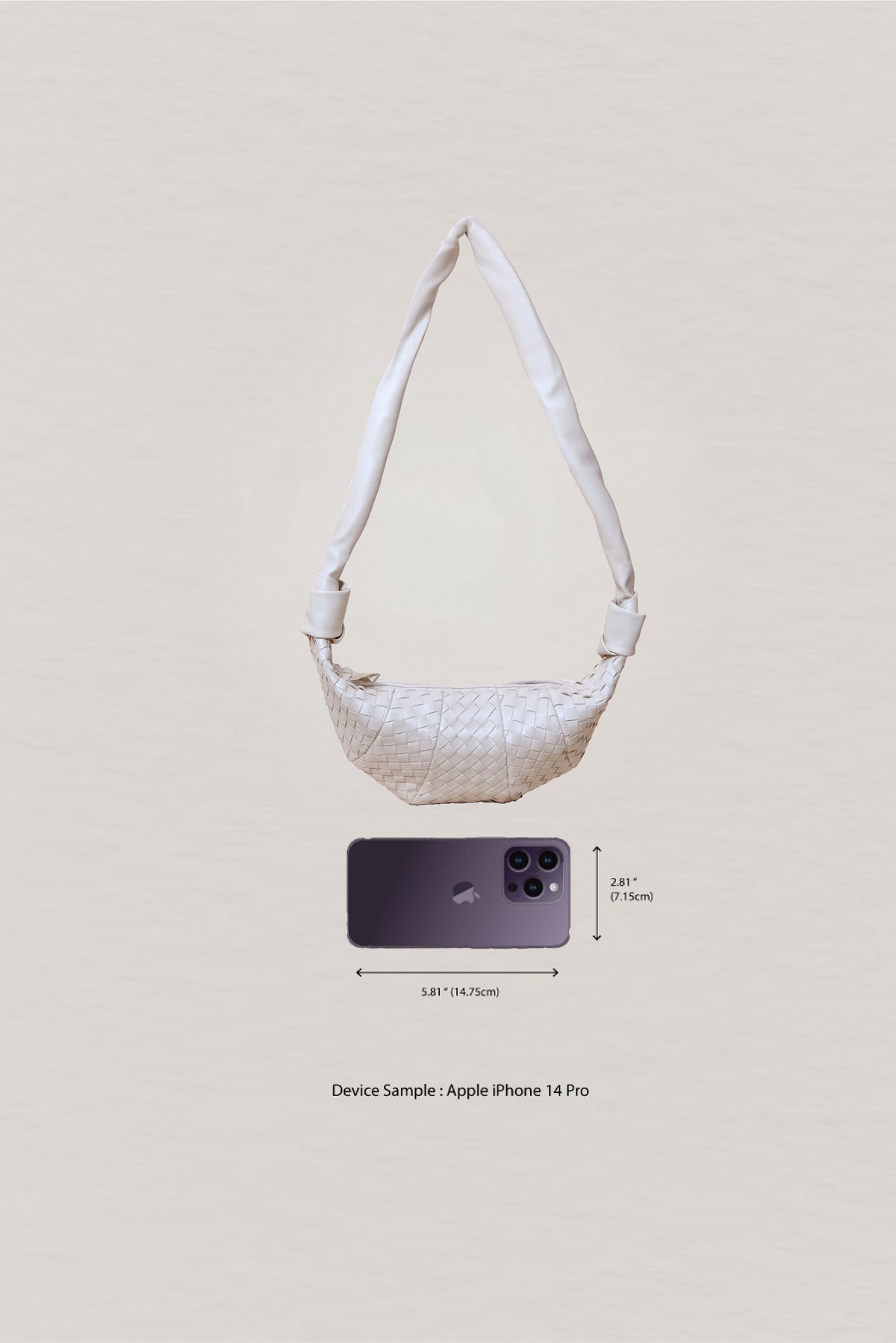 Artisan Classic Crescent Bag - White Sand
