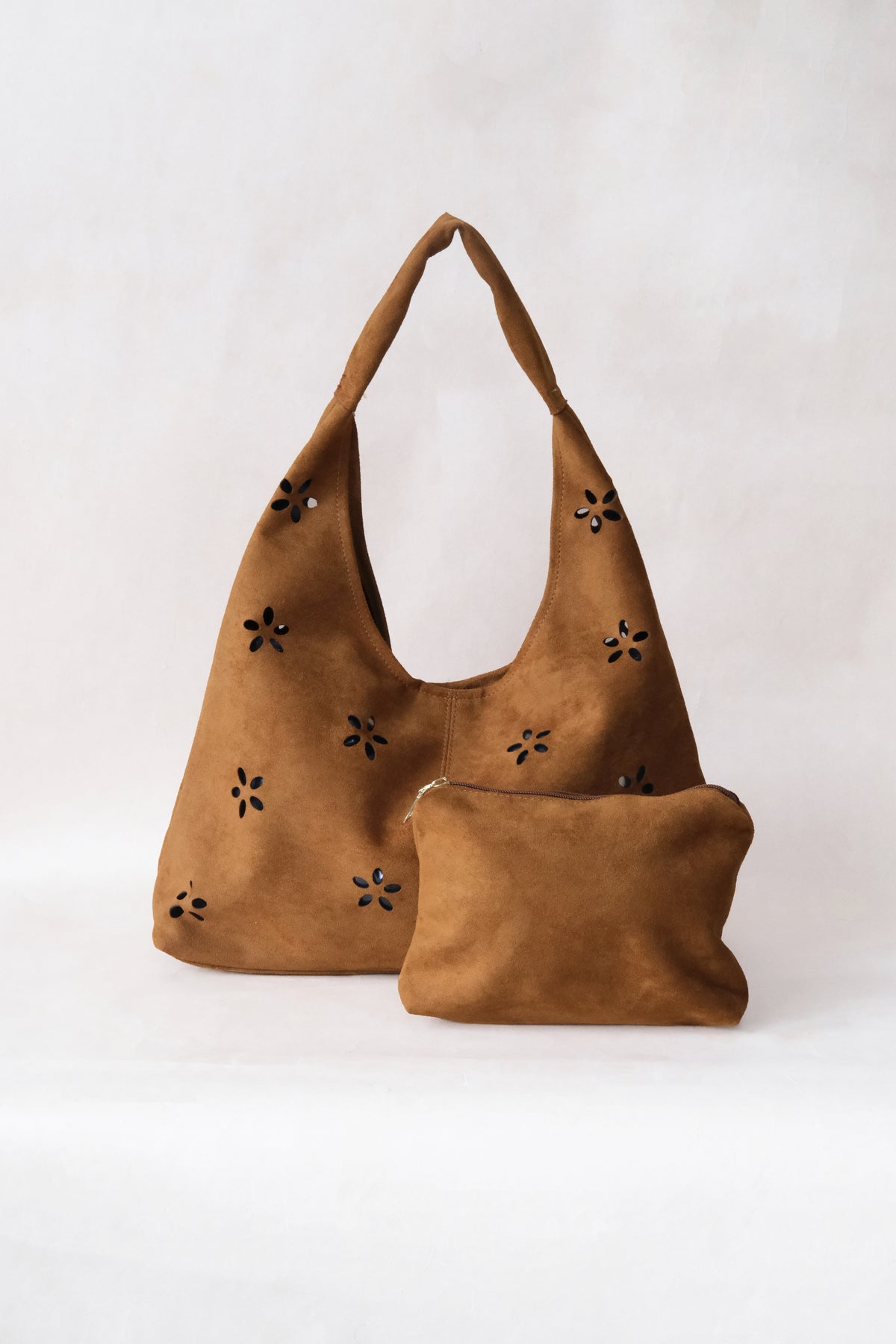 Chic Minimalist Shoulder Tote - Brown
