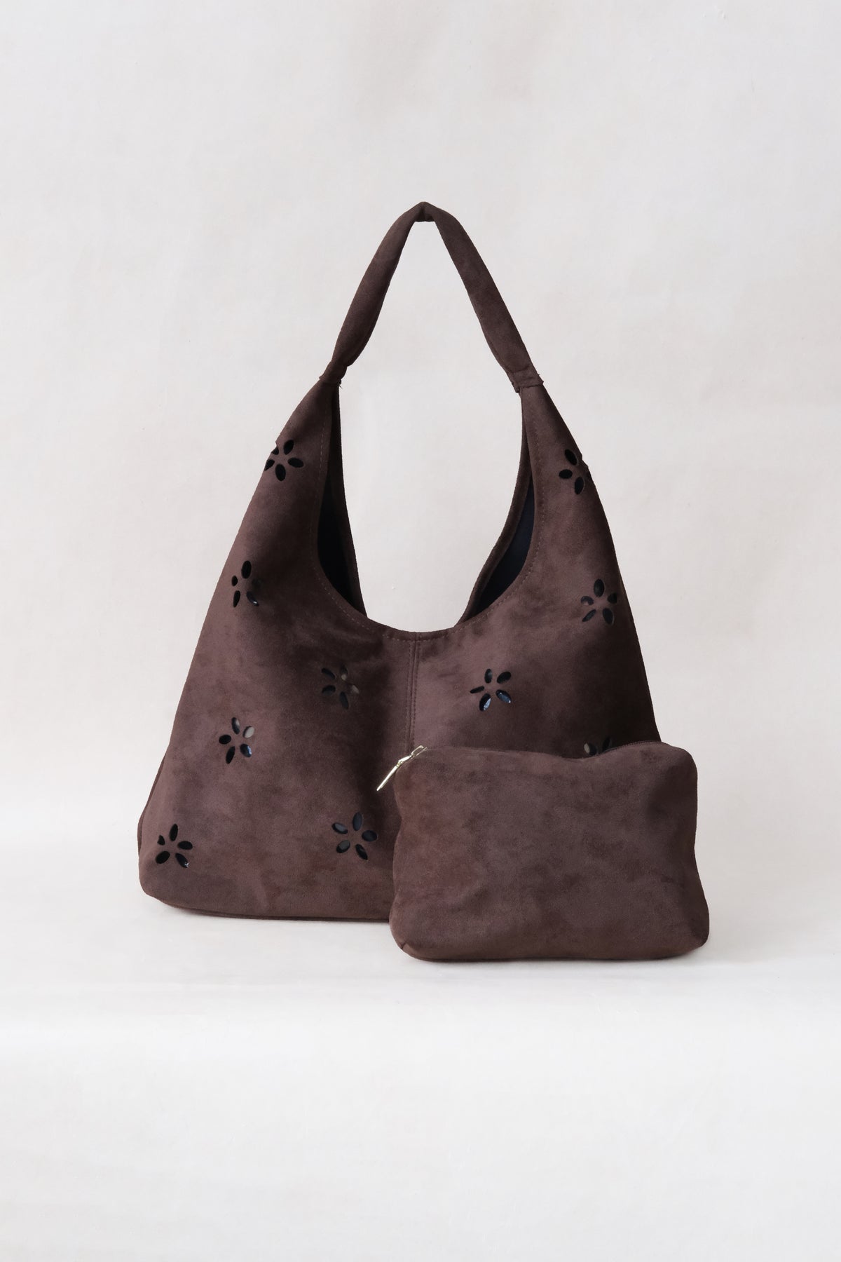 Chic Minimalist Shoulder Tote - Coffee