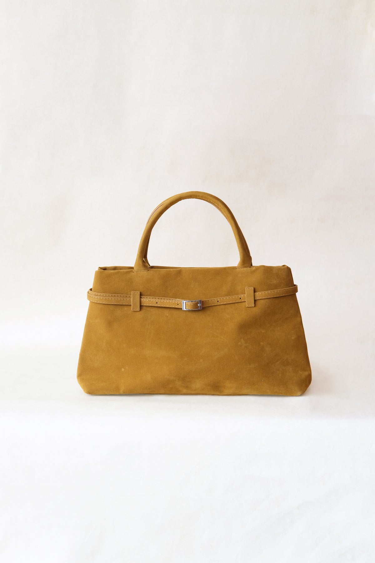 The Elegant Suede Bag In Yellow