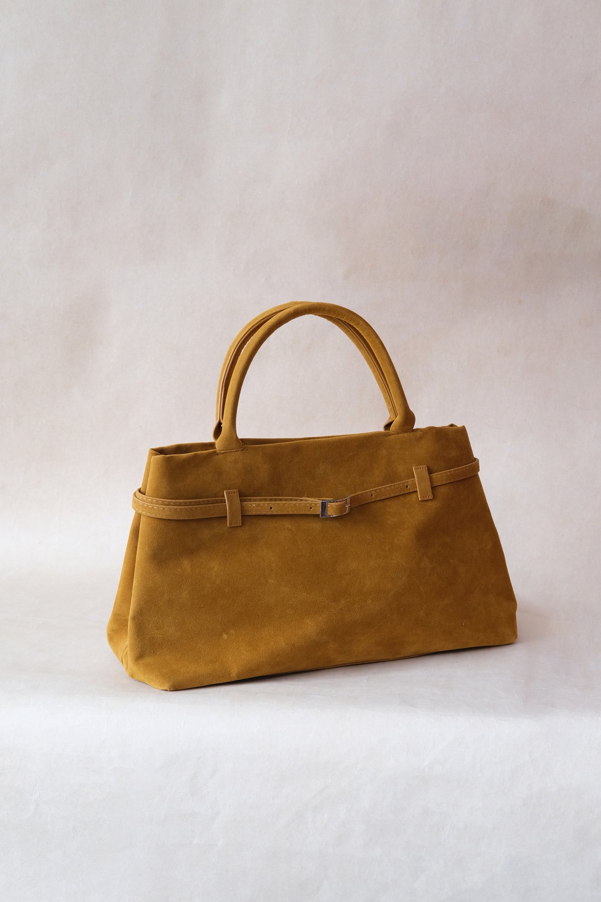 The Elegant Suede Bag In Yellow