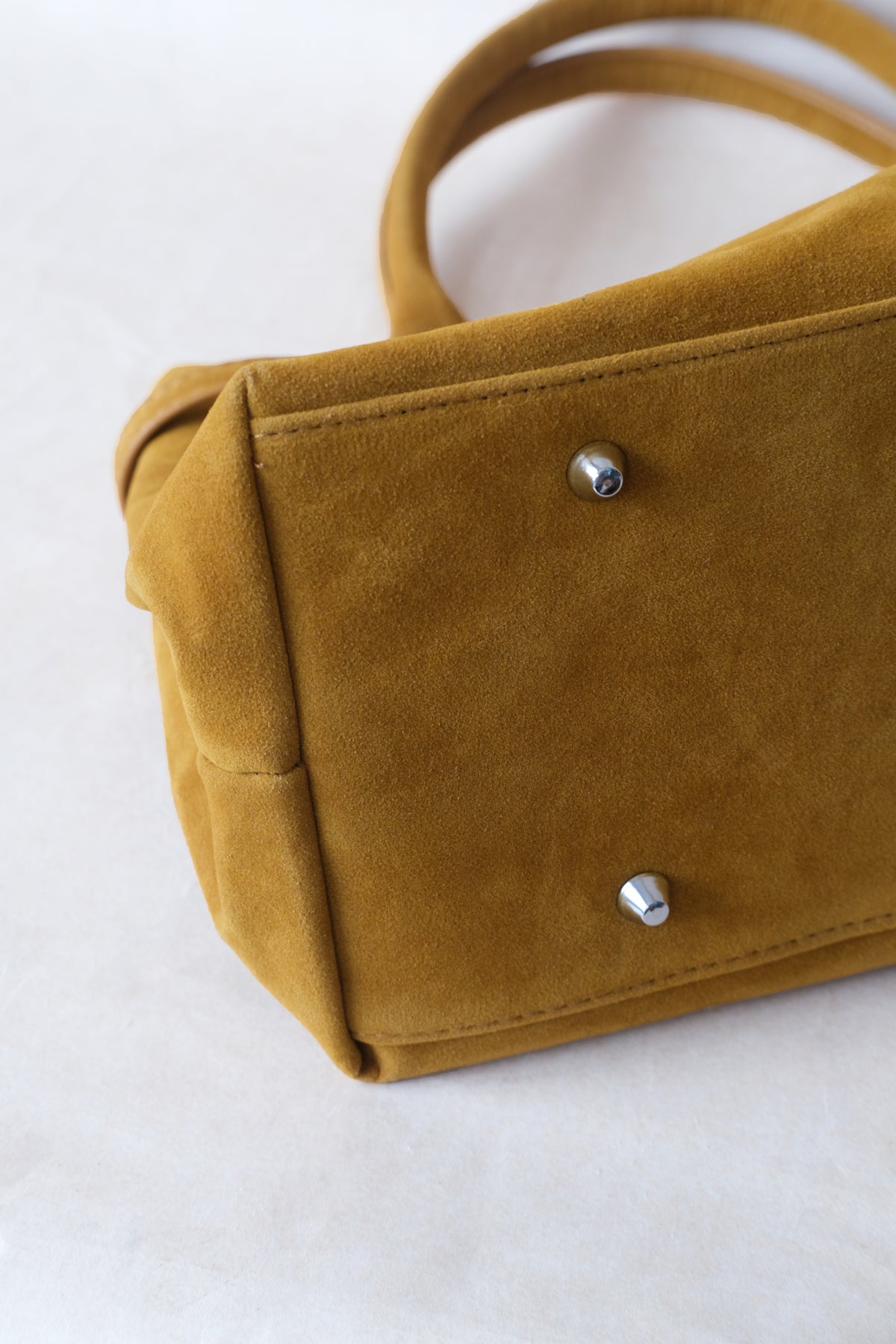 The Elegant Suede Bag In Yellow