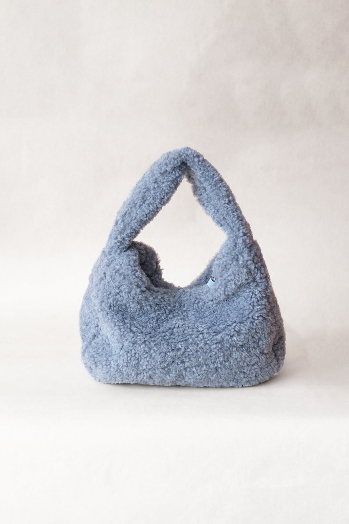 Velour Teddy Handbag - Baby Blue