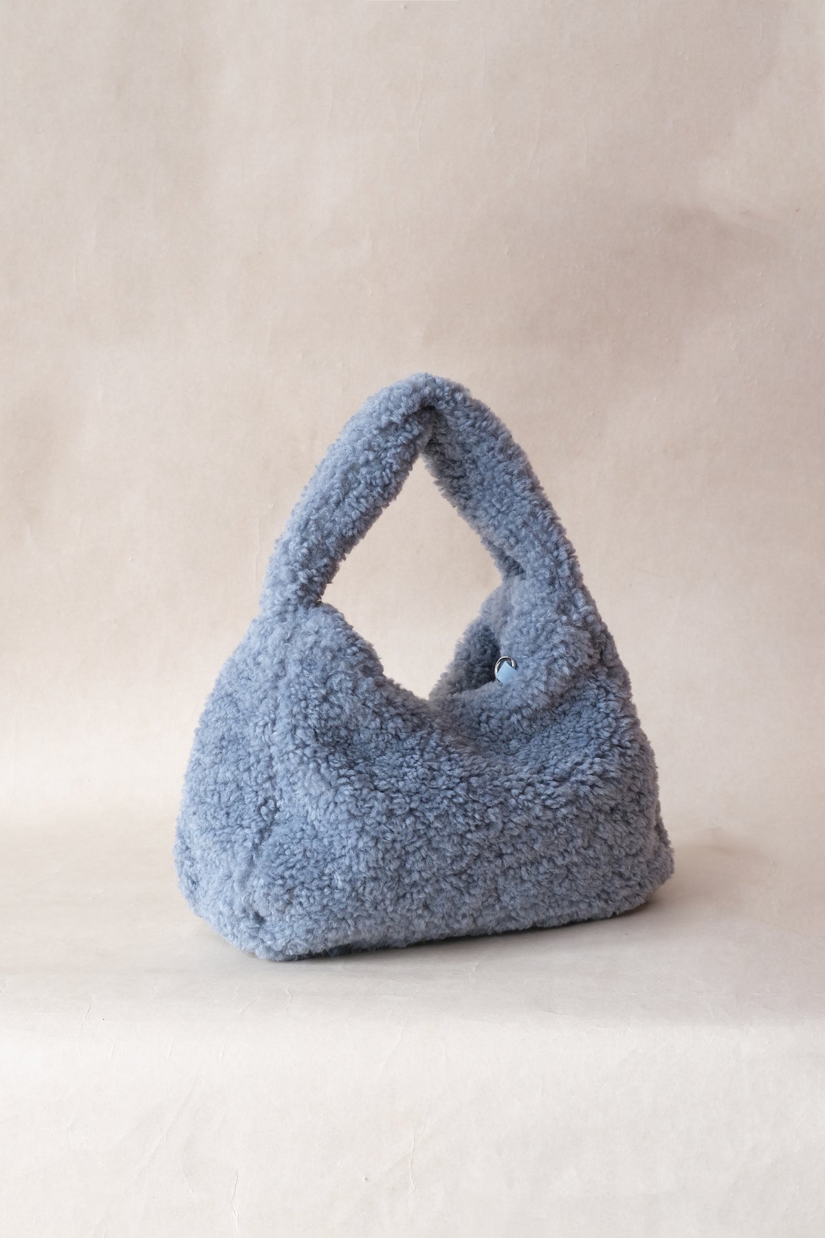 Velour Teddy Handbag - Baby Blue