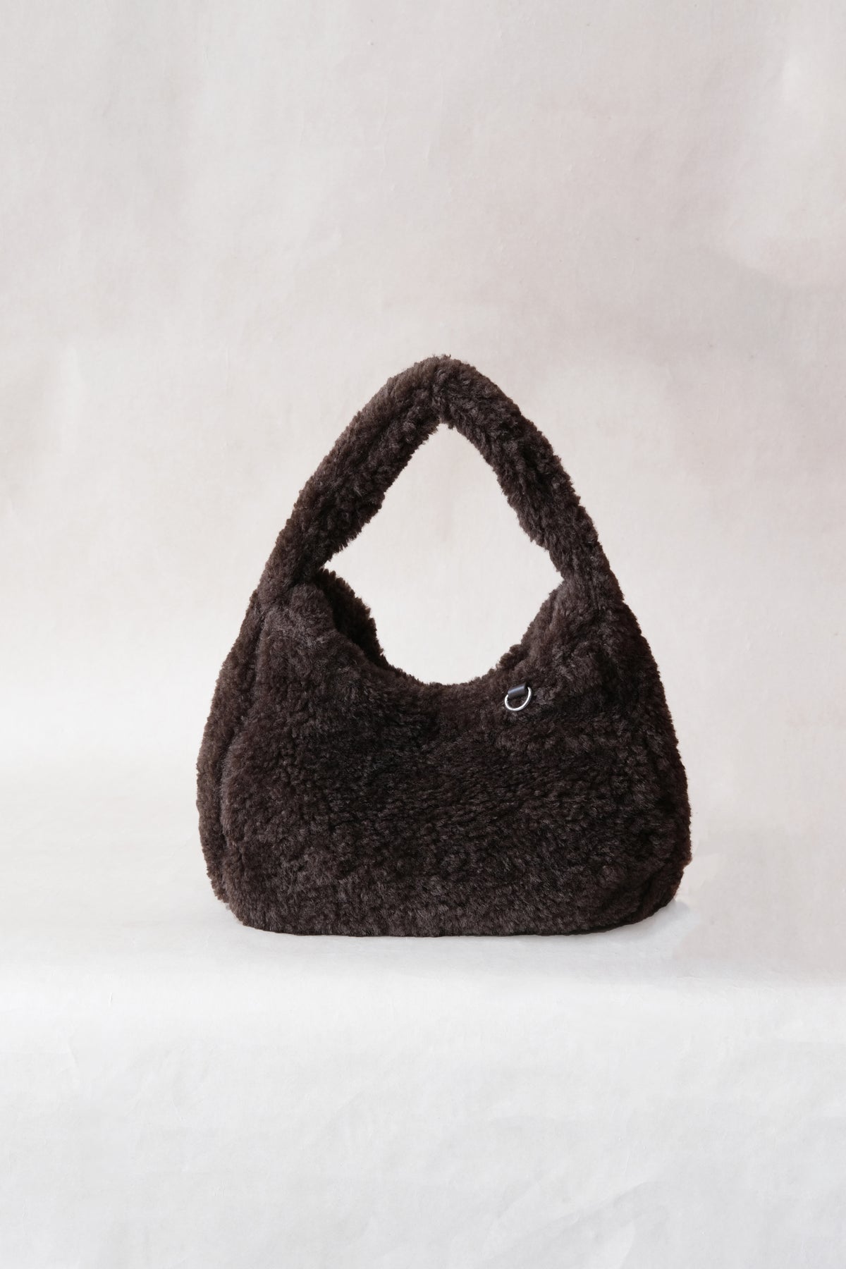 Velour Teddy Handbag - Coffee