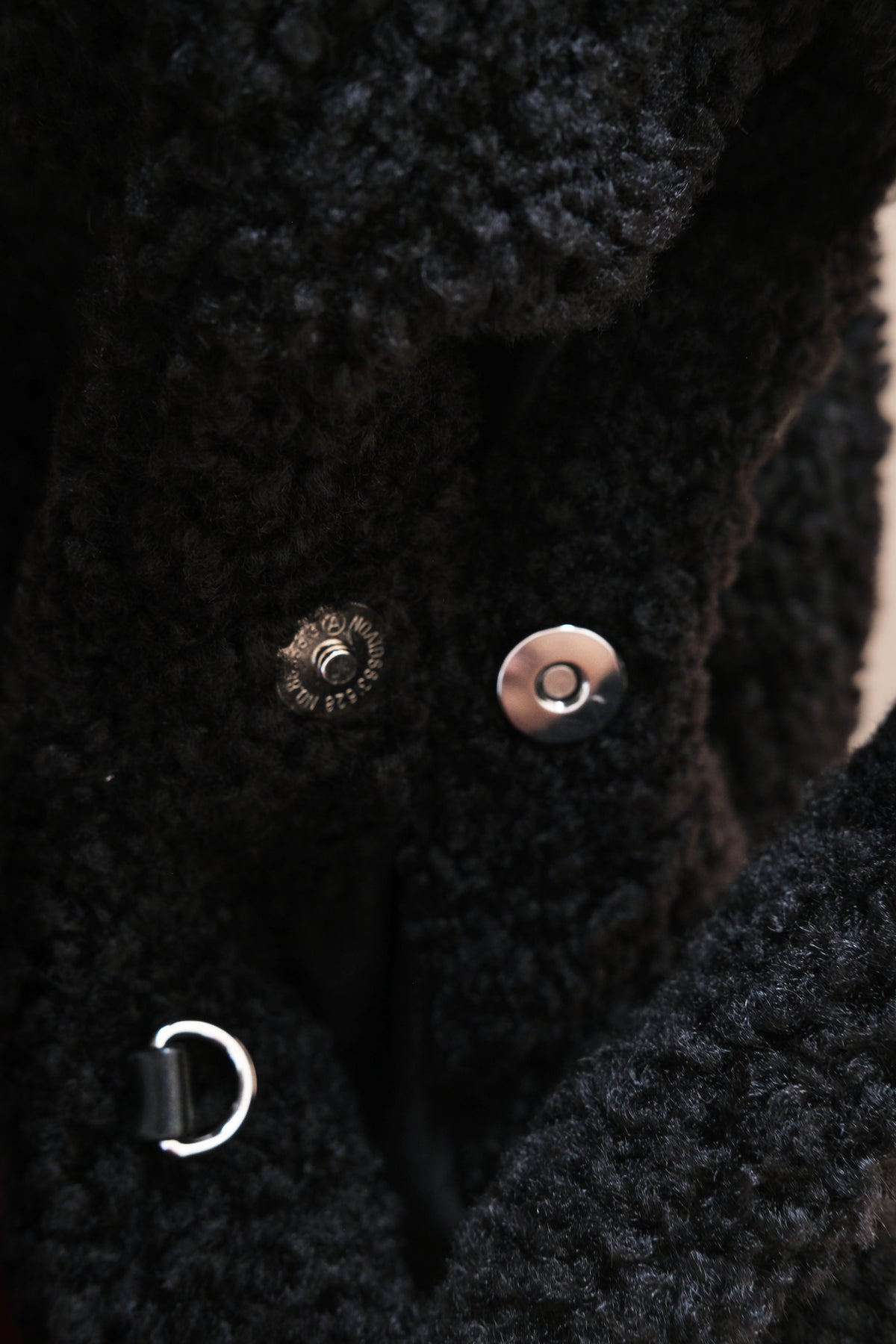 Velour Teddy Handbag - Classic Black