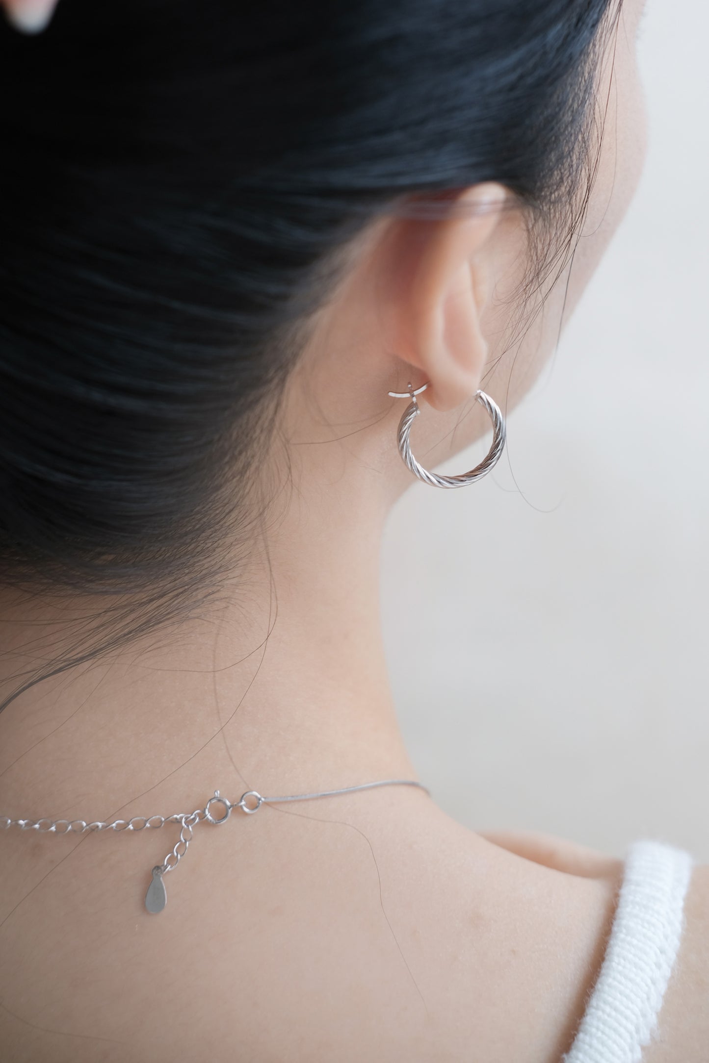 Twist earrings in Sterling Silver