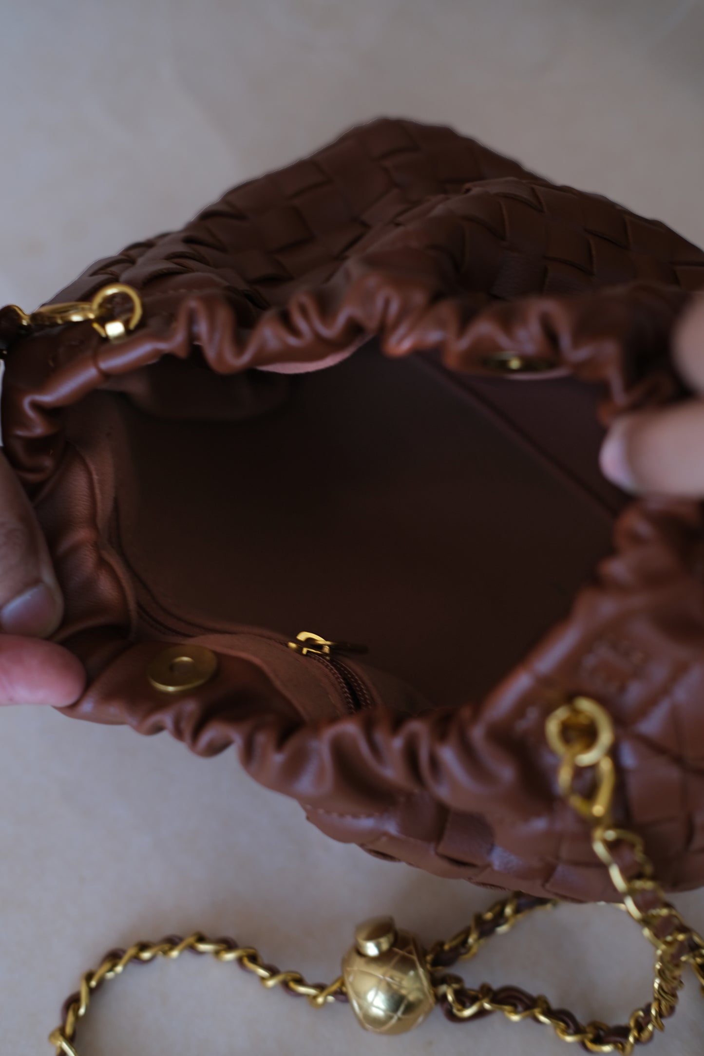 Artisan Signature Cloud Bag - Shinny Chestnut