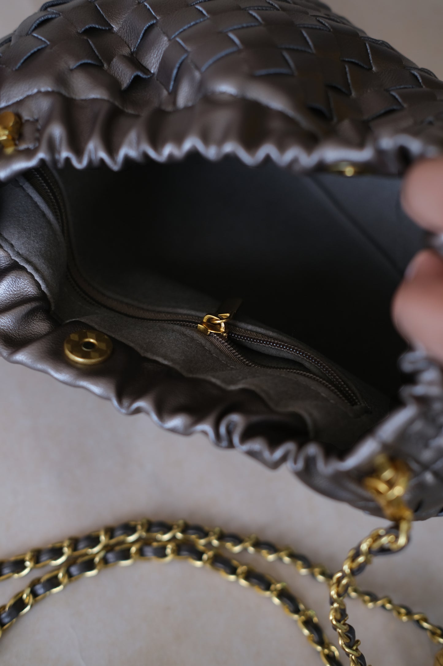 Artisan Signature Cloud Bag - Metallic Gray