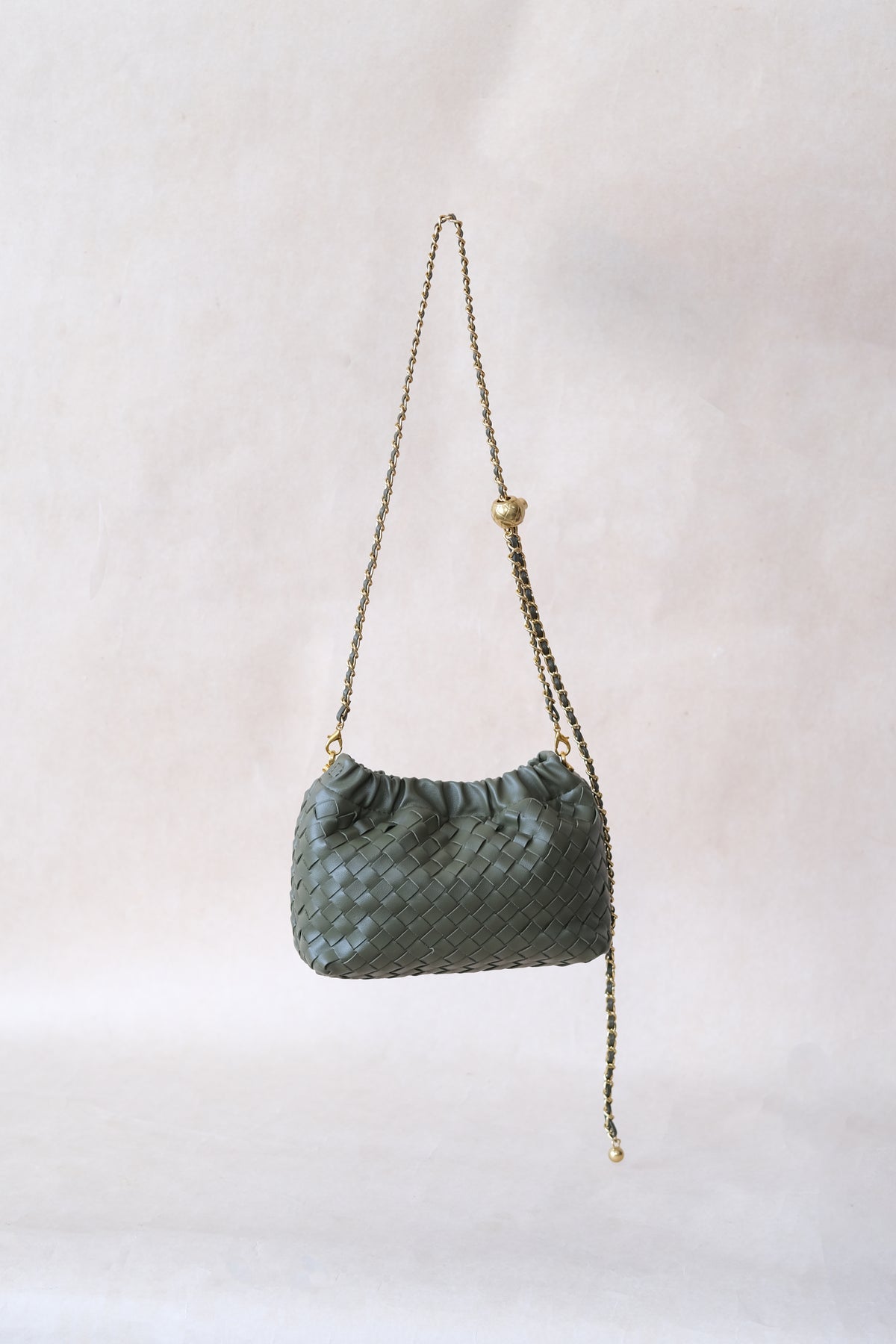 Artisan Signature Cloud Bag - Shinny Olive Green