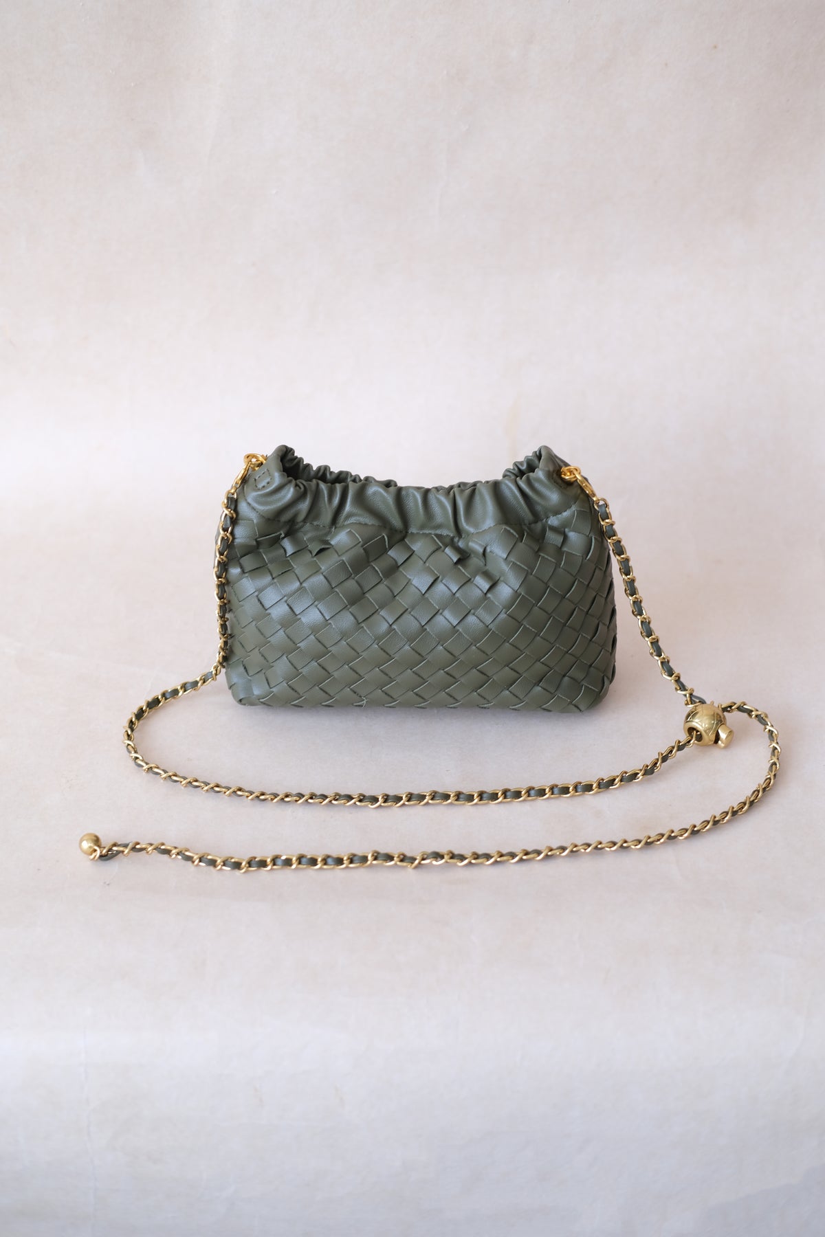 Artisan Signature Cloud Bag - Shinny Olive Green