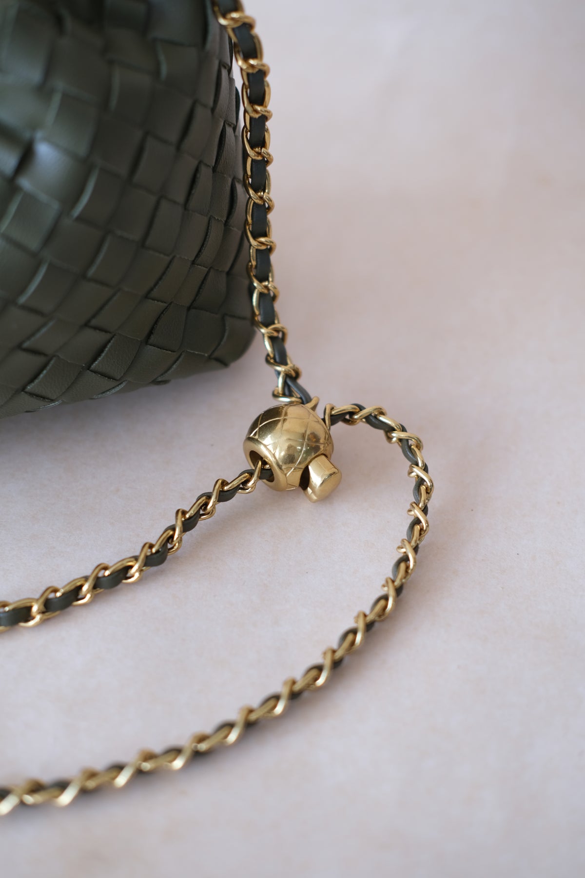 Artisan Signature Cloud Bag - Shinny Olive Green