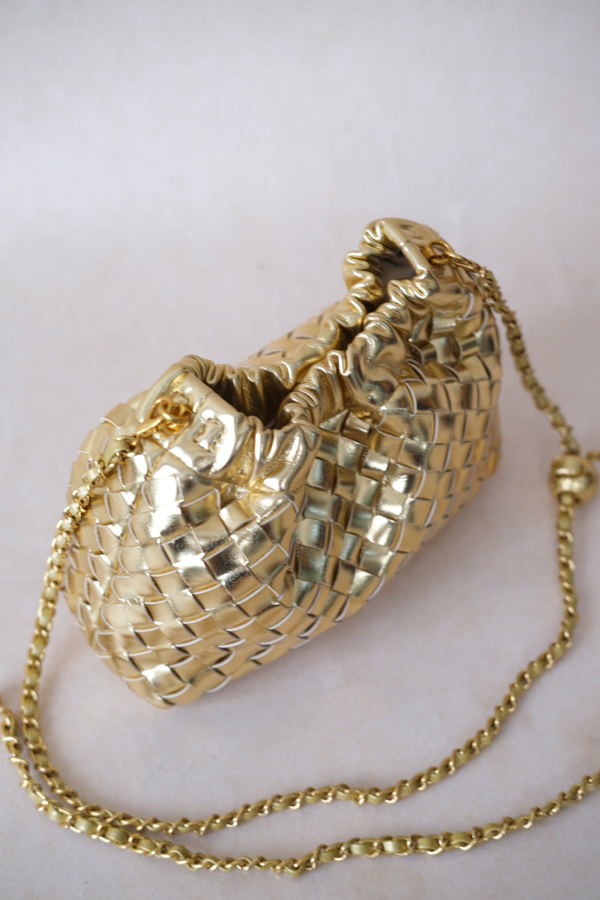 Artisan Signature Cloud Bag - Shinny Gold