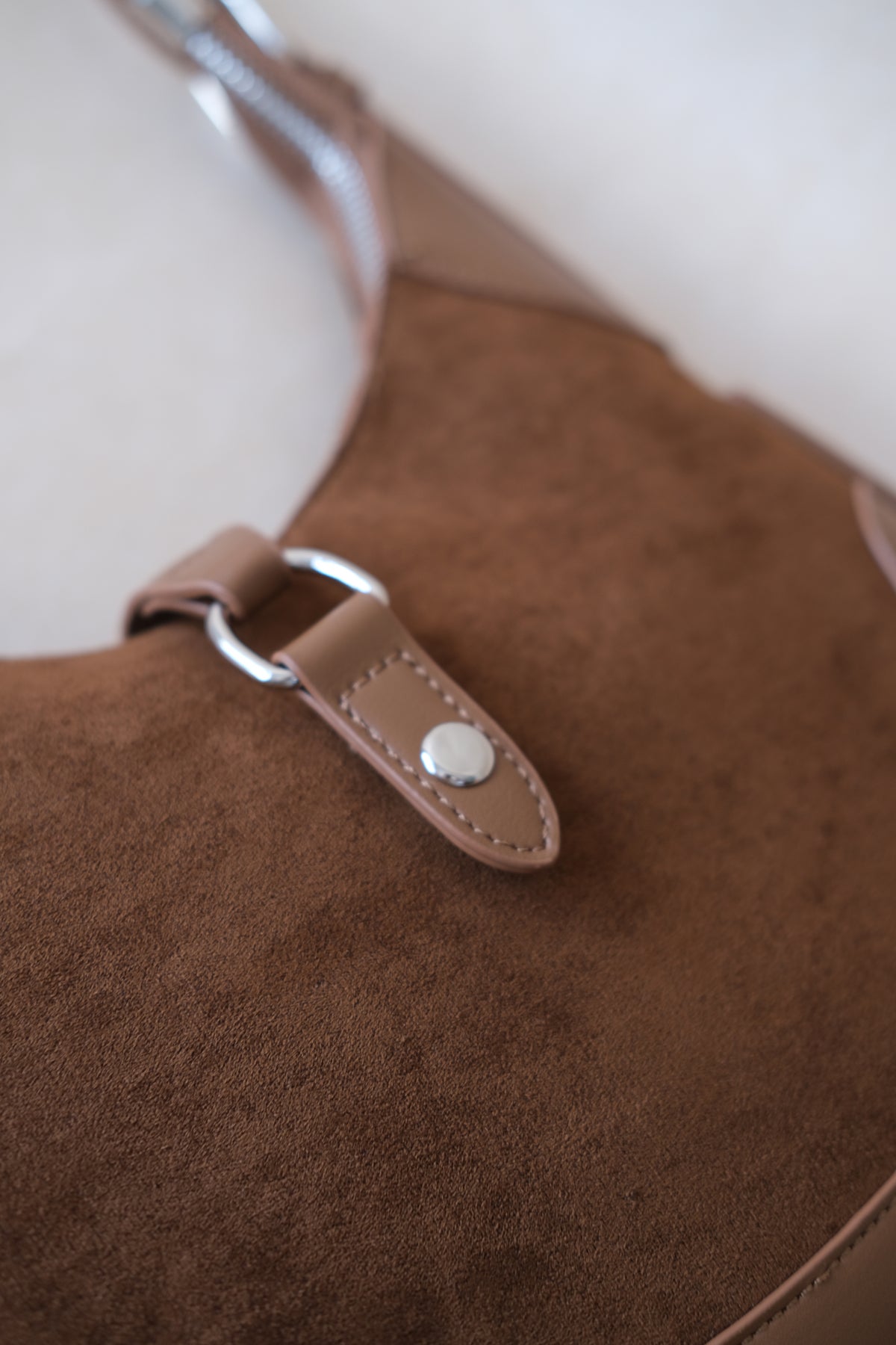 Classic Velvet Saddle Handbag - Coffee