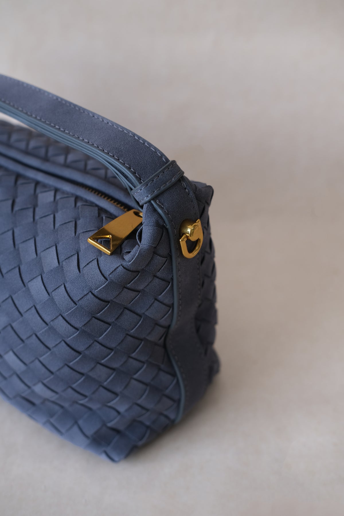 Artisan Velour Bag - Warm Grey (Medium)
