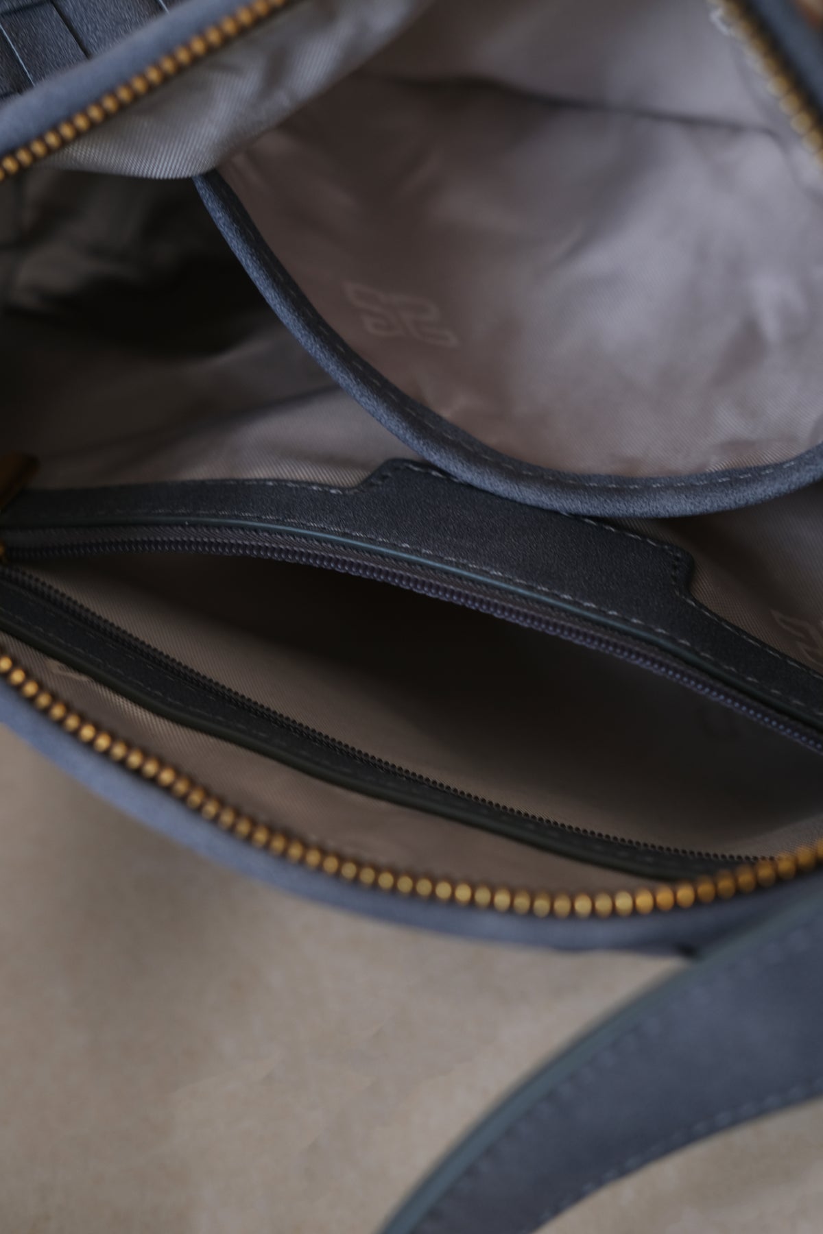 Artisan Velour Bag - Warm Grey (Medium)
