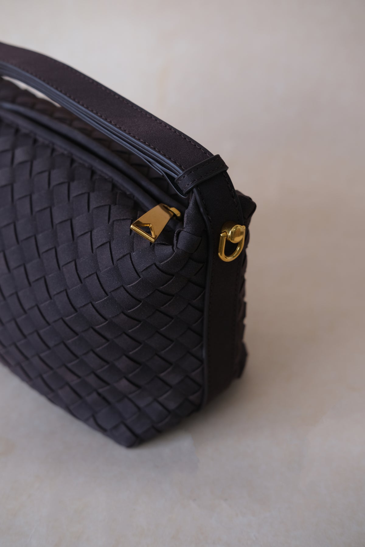 Artisan Velour Bag - Dark Chocolate (Medium)