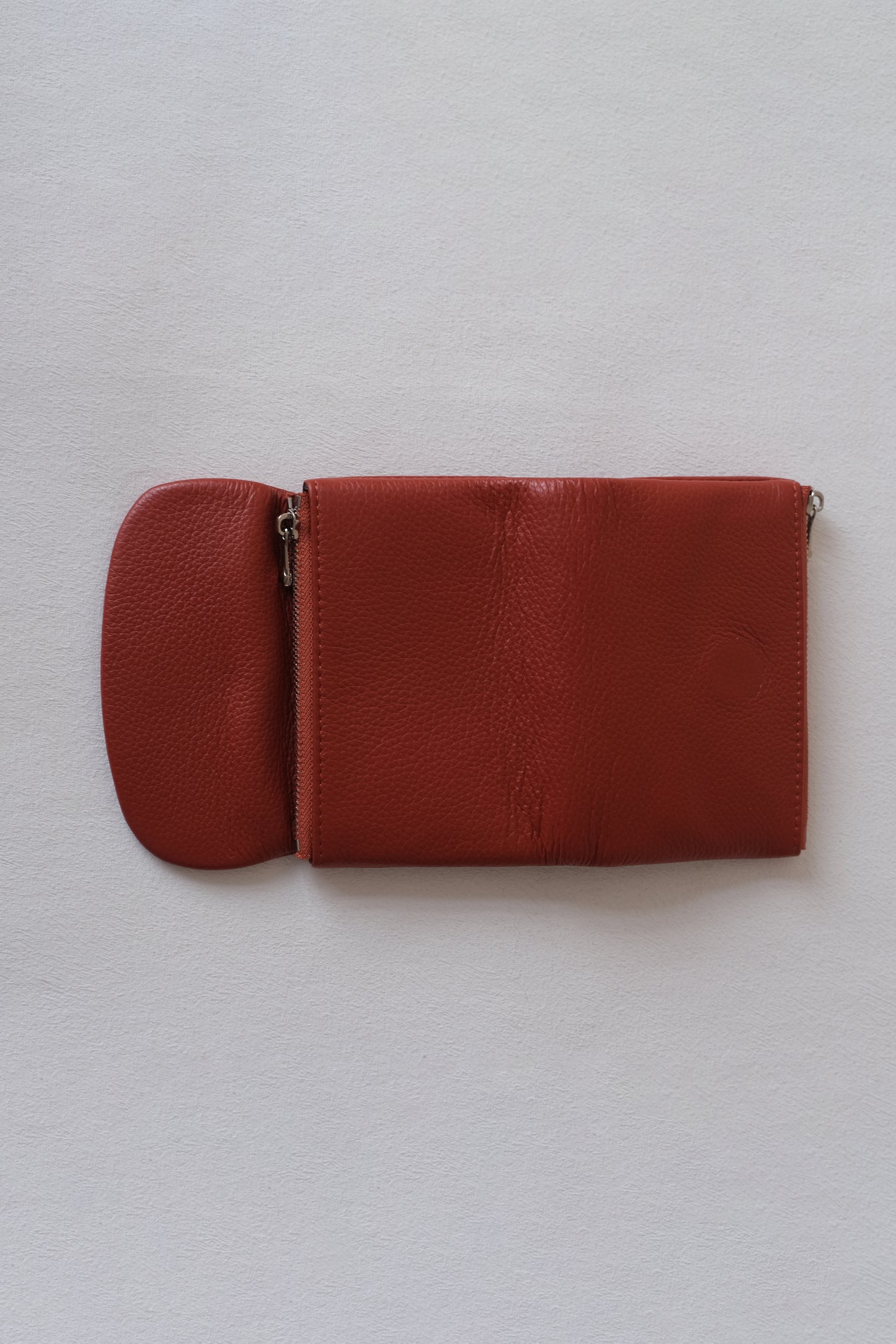 Elara Compact Wallet - Brick Red