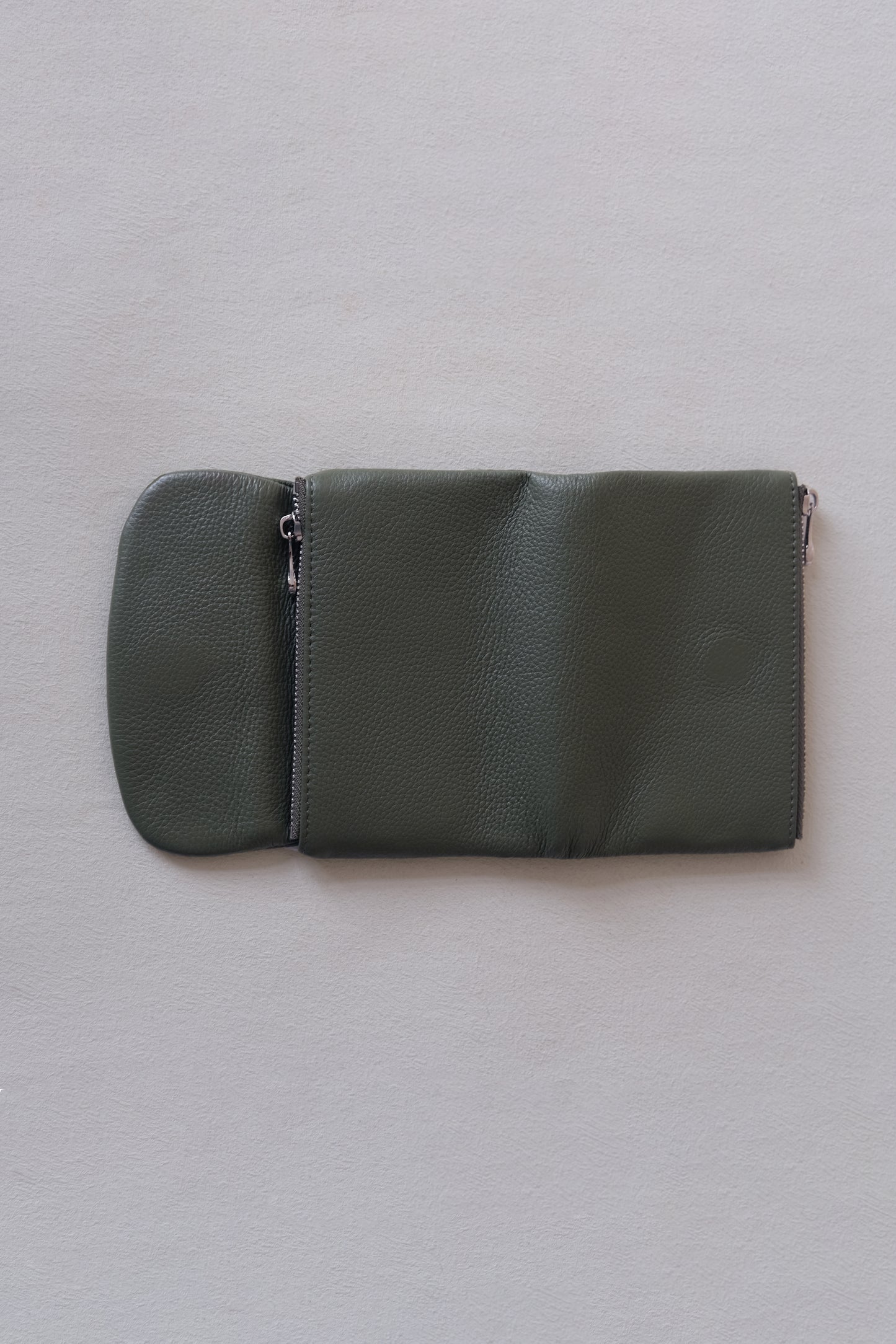 Elara Compact Wallet - Olive Green